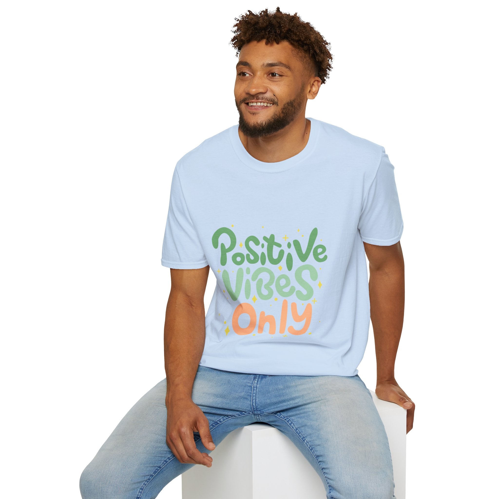 Positive Vibes Only Text Printed T-Shirt - Feel Good Vibes T-shirt