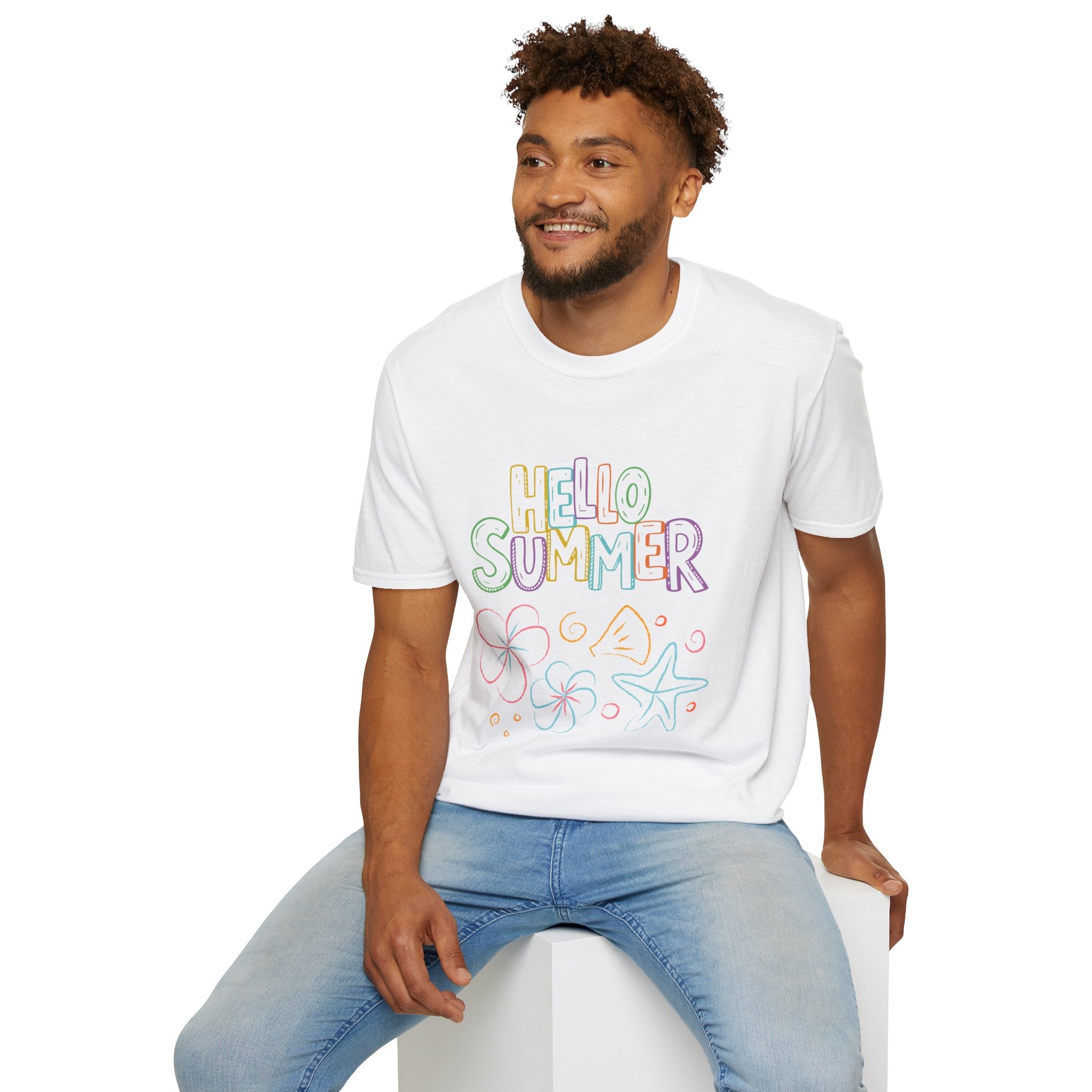 Hello Summer T-Shirt — Pastel Beach Vibes Graphic Tee