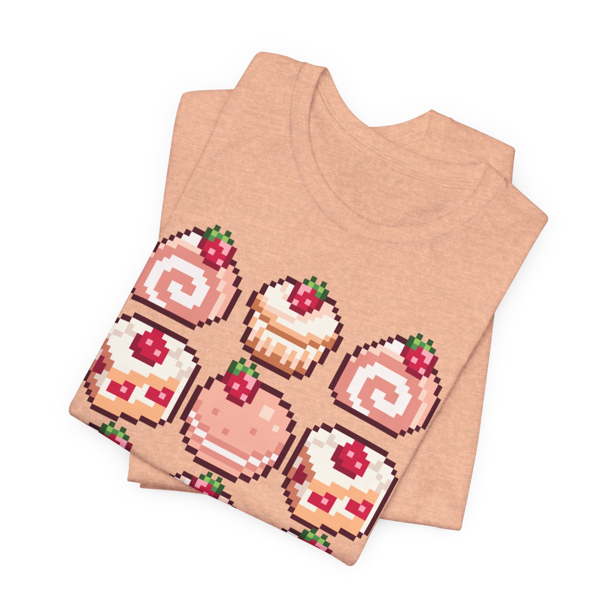 Kawaii Strawberry Pastry T-Shirt — Cute Pixel Dessert Tee