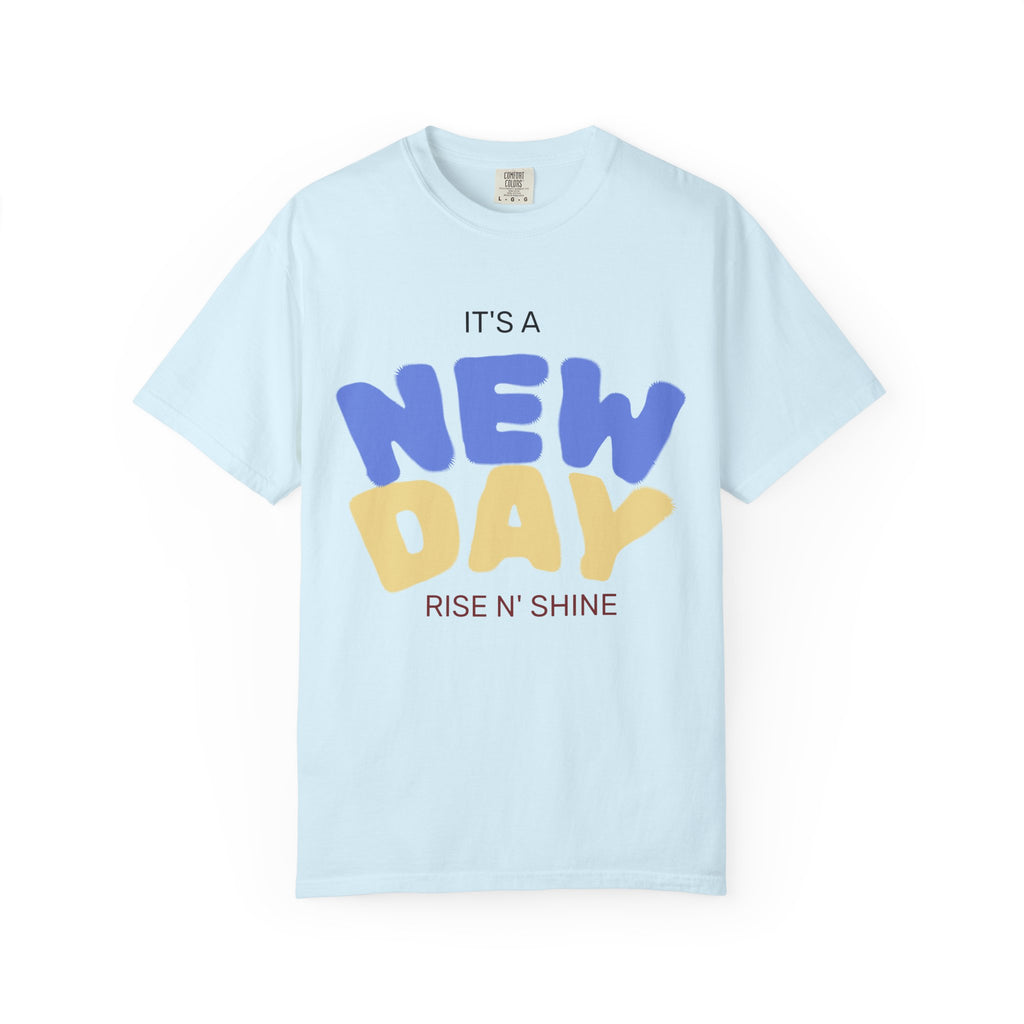 New Day "Rise N' Shine" T-Shirt — Happy and Dazzling Graphic Tee