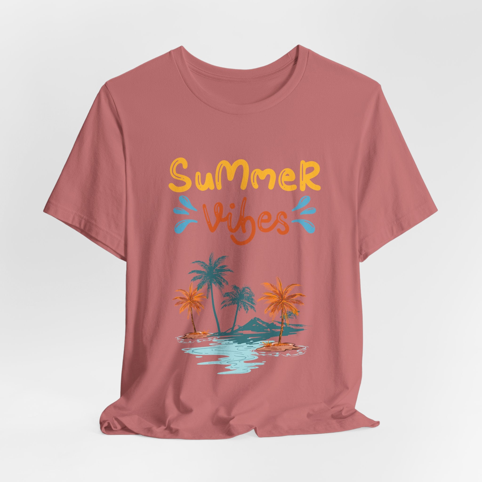 Hello Summer Tee – Pastel Beach Graphic T-Shirt