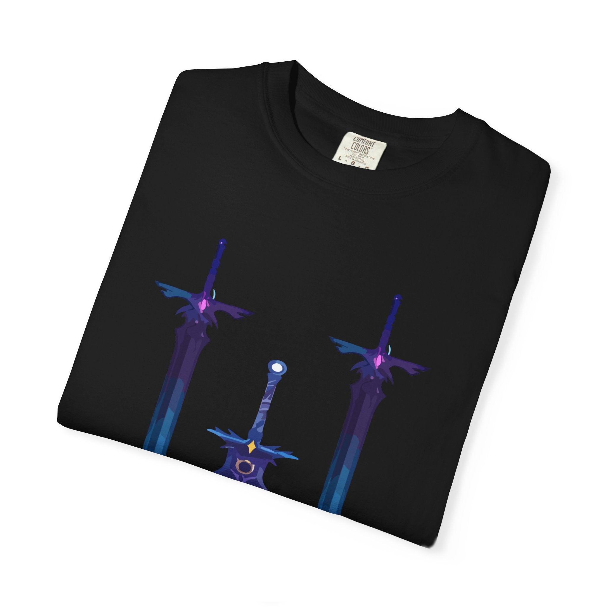 Magical Aura Swords Graphic Printed T-shirt — Pastel Fantasy Magical Swords