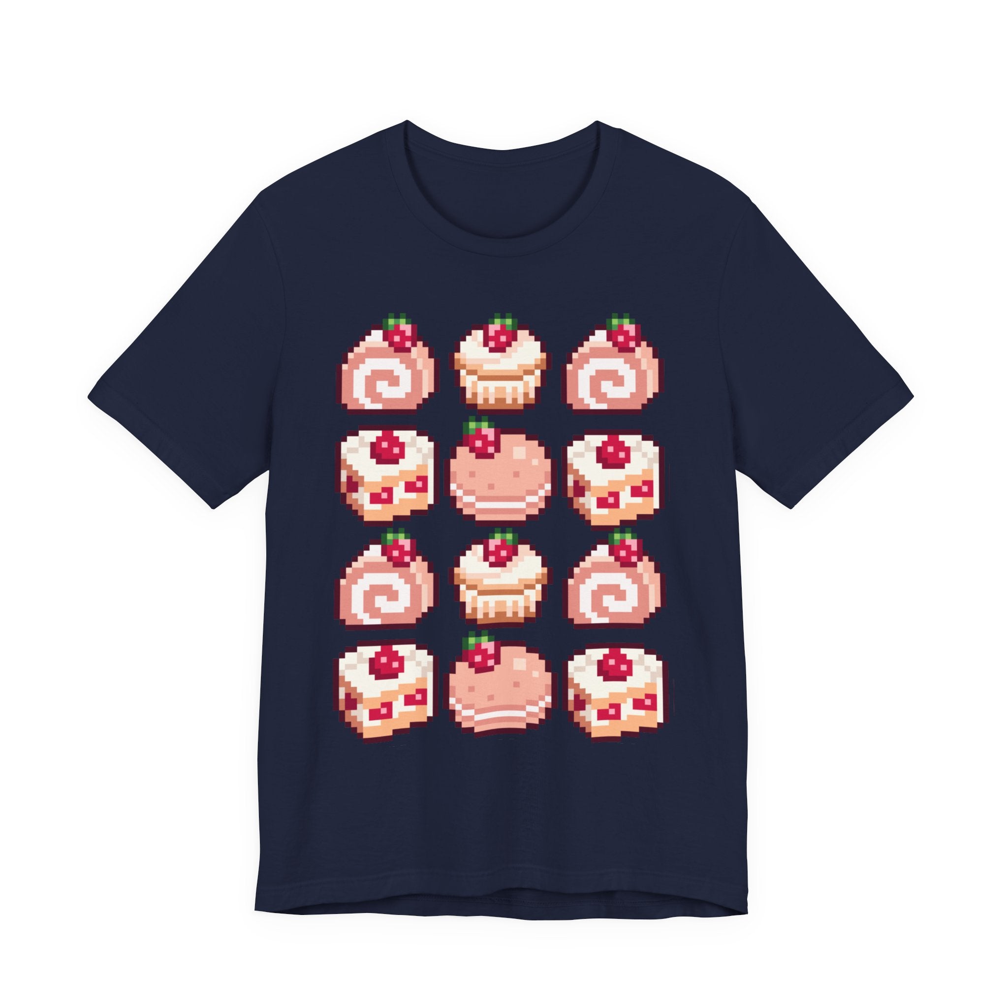 Kawaii Strawberry Pastry T-Shirt — Cute Pixel Dessert Tee