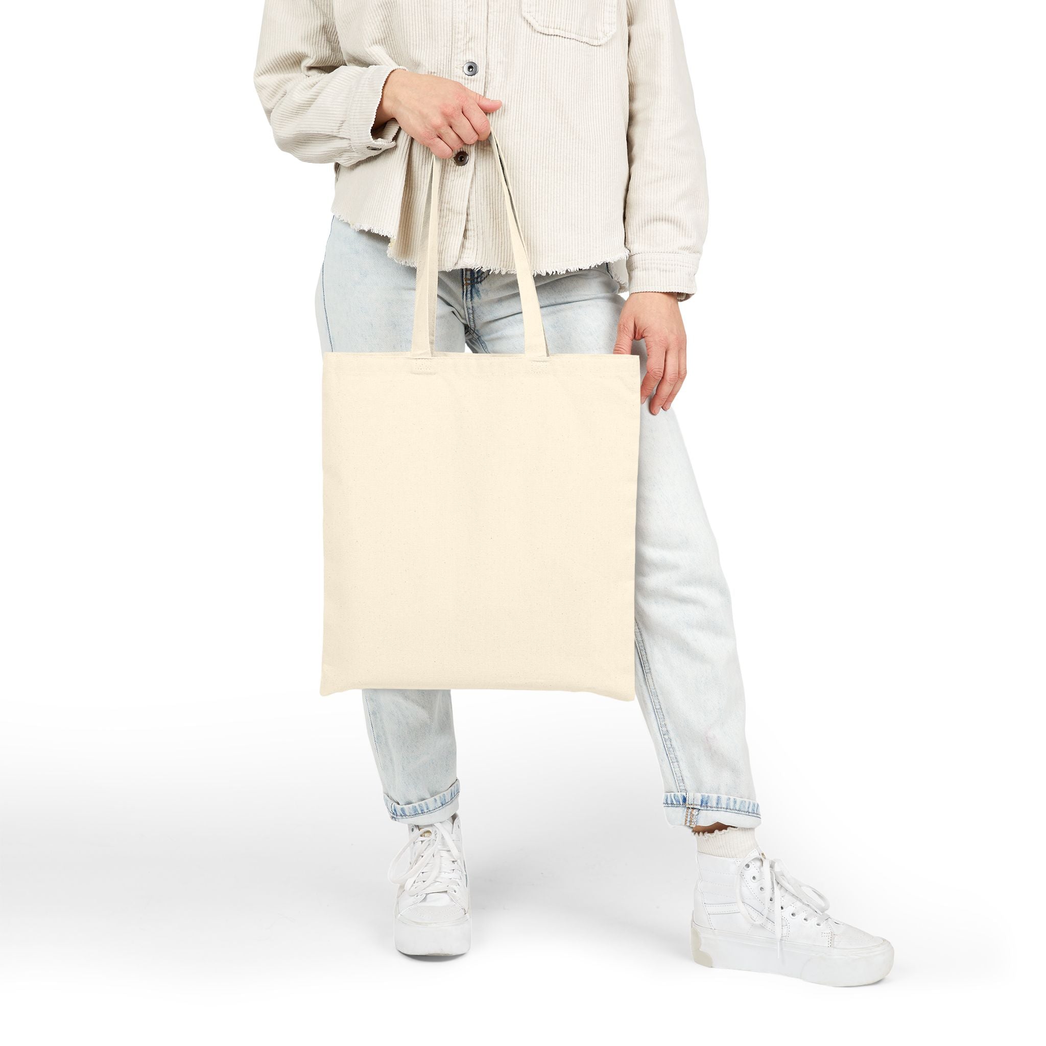 Cotton Canvas Tote Bag — Small Berries Printed Tote, Comfortable Everyday Market Bag