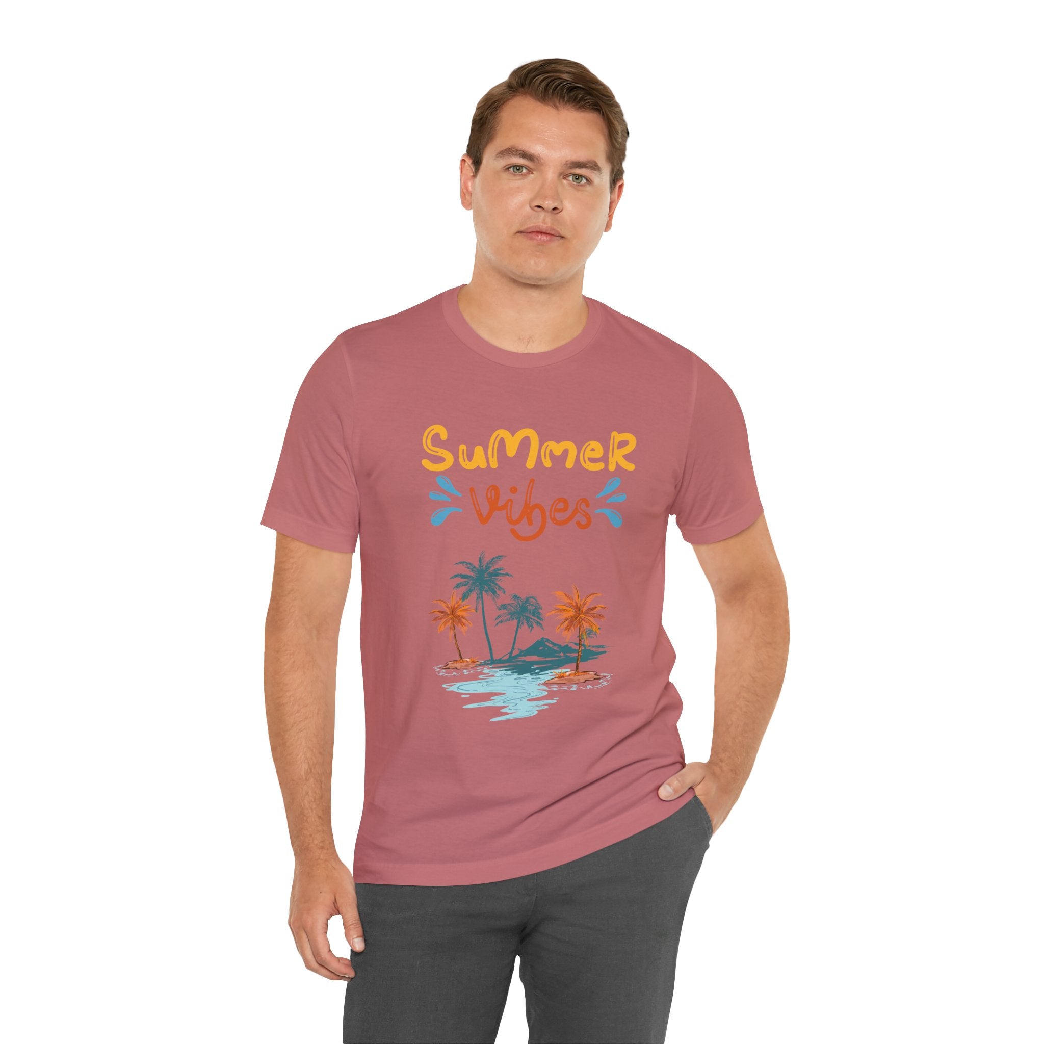 Hello Summer Tee – Pastel Beach Graphic T-Shirt
