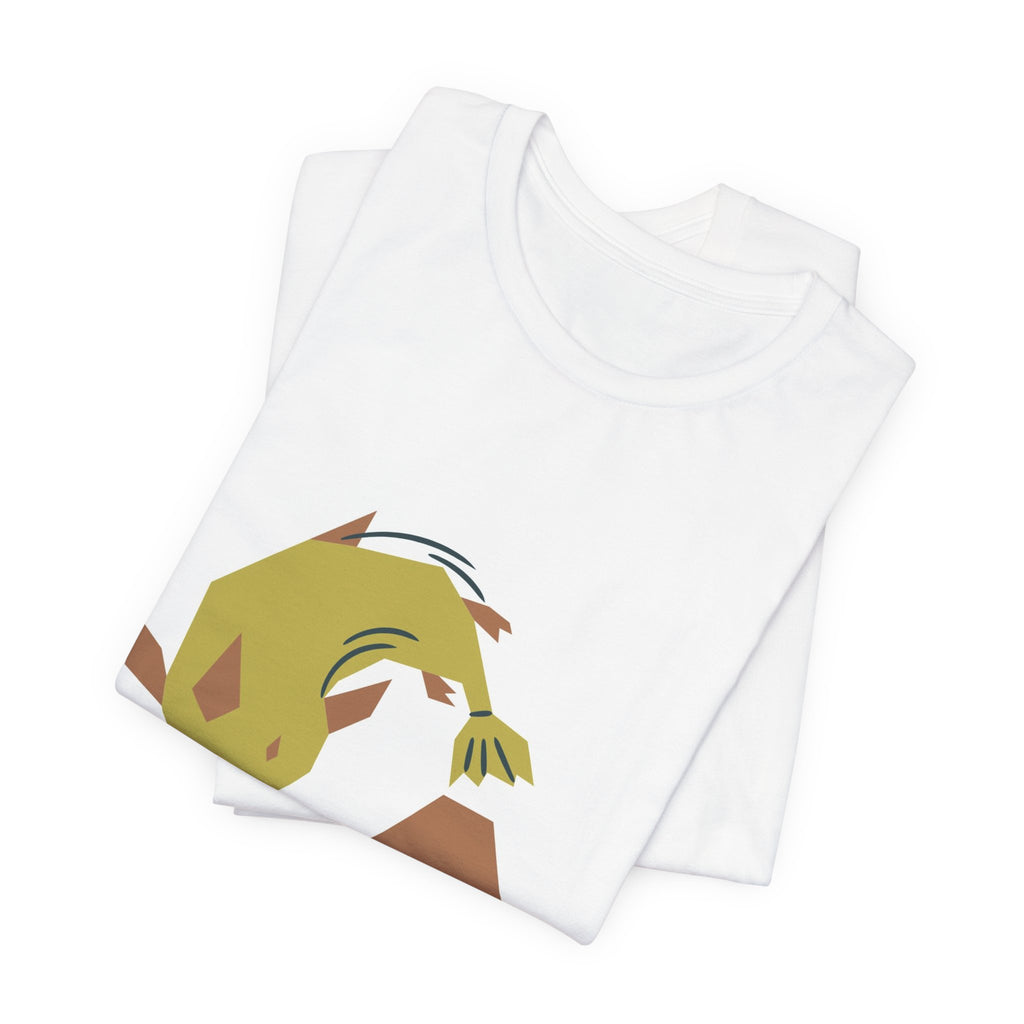 Koi Yin Yang Tee — Minimal Two-Tone Fish Graphic T-Shirt