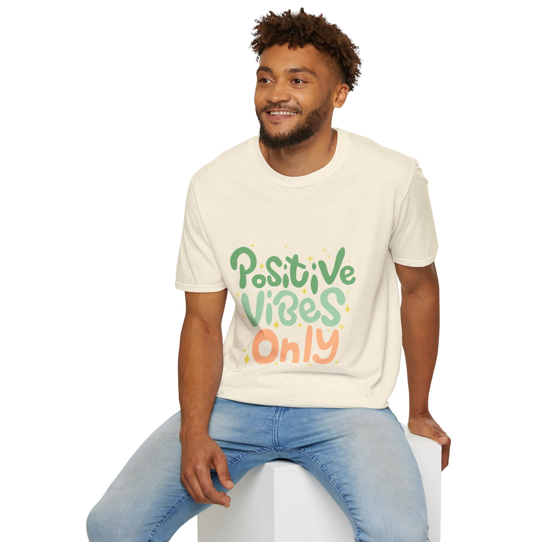 Positive Vibes Only Text Printed T-Shirt - Feel Good Vibes T-shirt