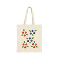 Cotton Canvas Tote Bag — Small Berries Printed Tote, Comfortable Everyday Market Bag