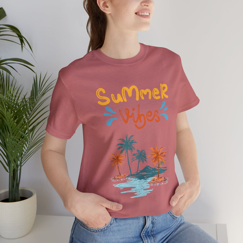 Hello Summer Tee – Pastel Beach Graphic T-Shirt