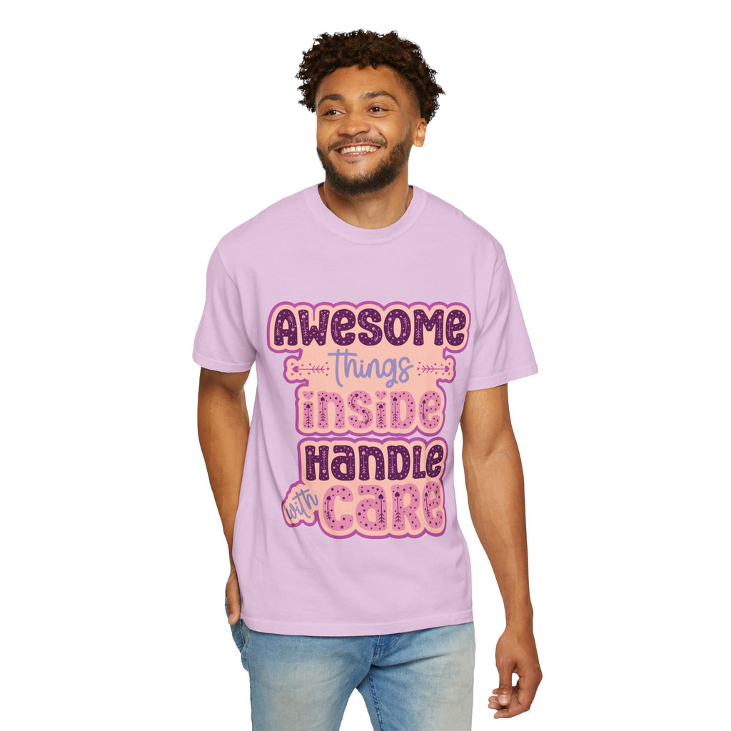 Retro "Awesome Things Inside, Handle With Care" T-Shirt