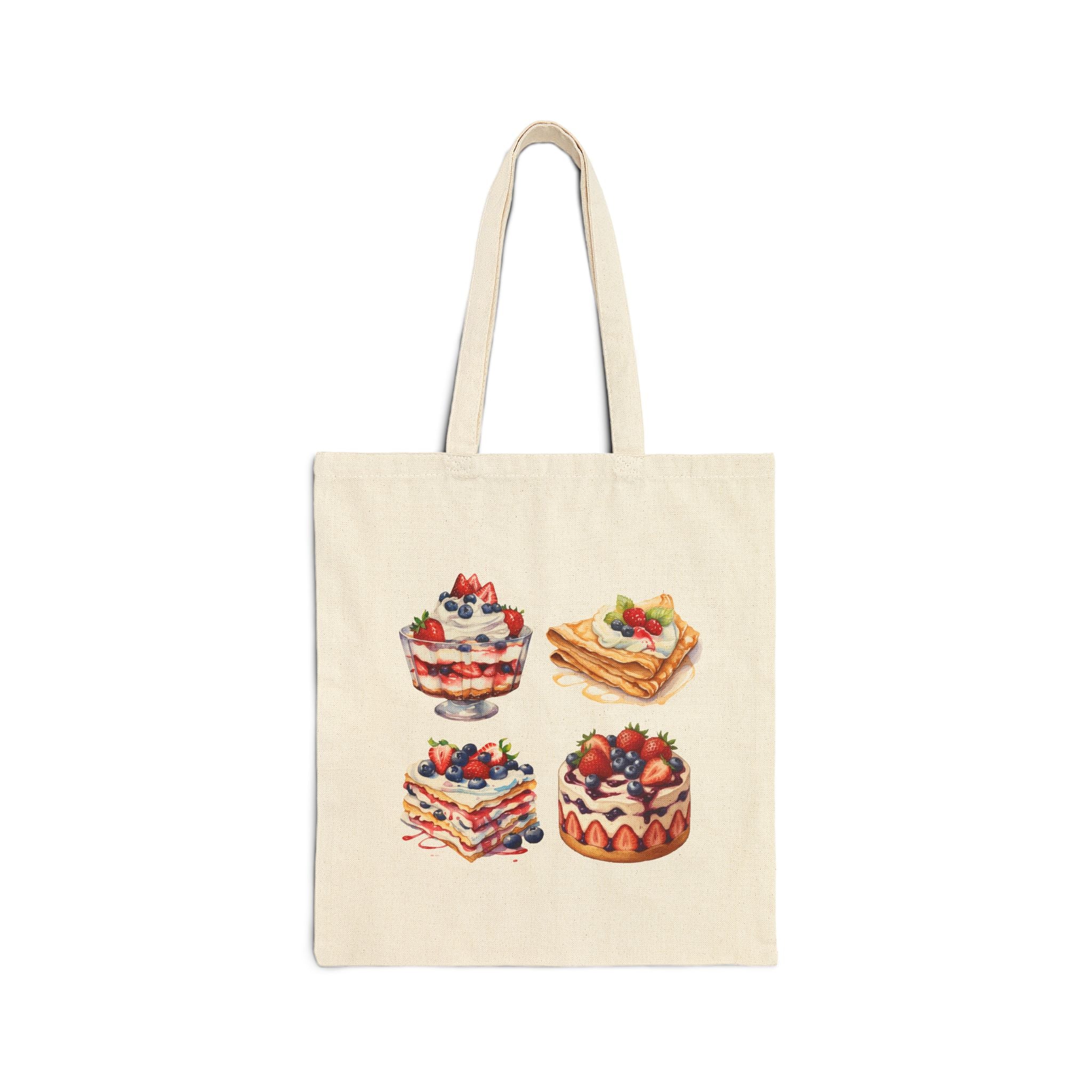 Blueberry Dessert Canvas Tote Bag