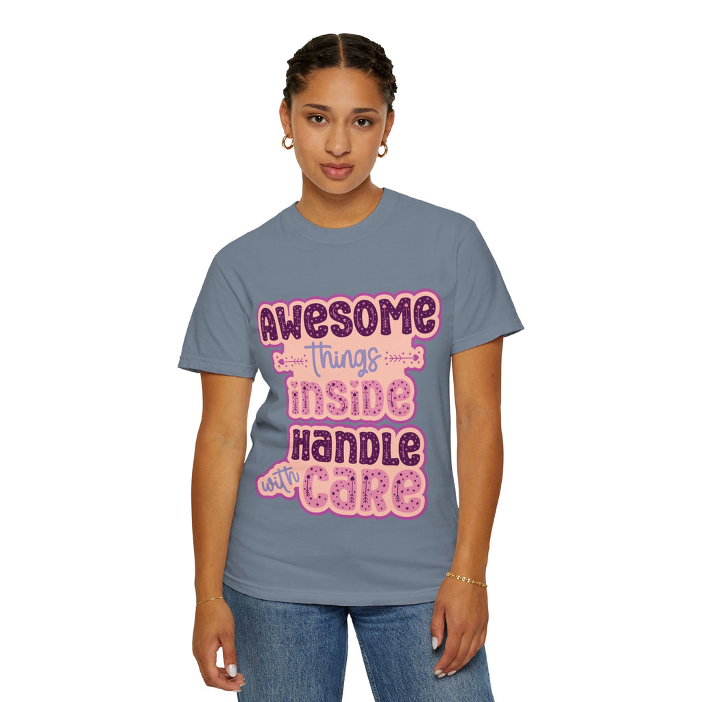 Retro "Awesome Things Inside, Handle With Care" T-Shirt