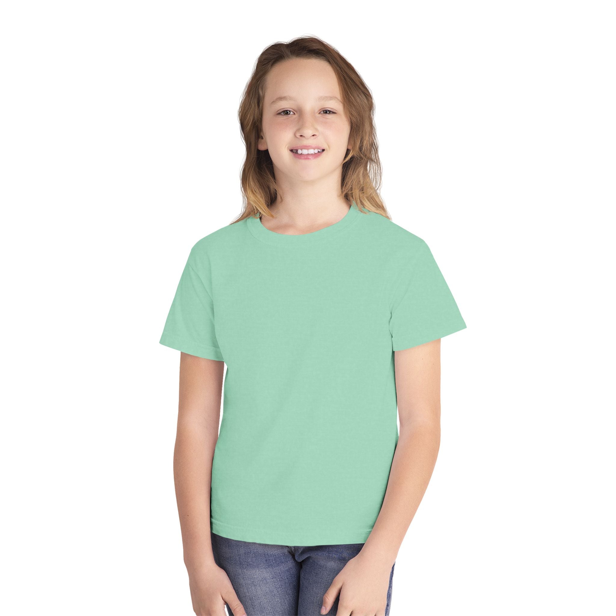 Kids Plain Colored T-Shirt — Classic Youth Midweight Tee