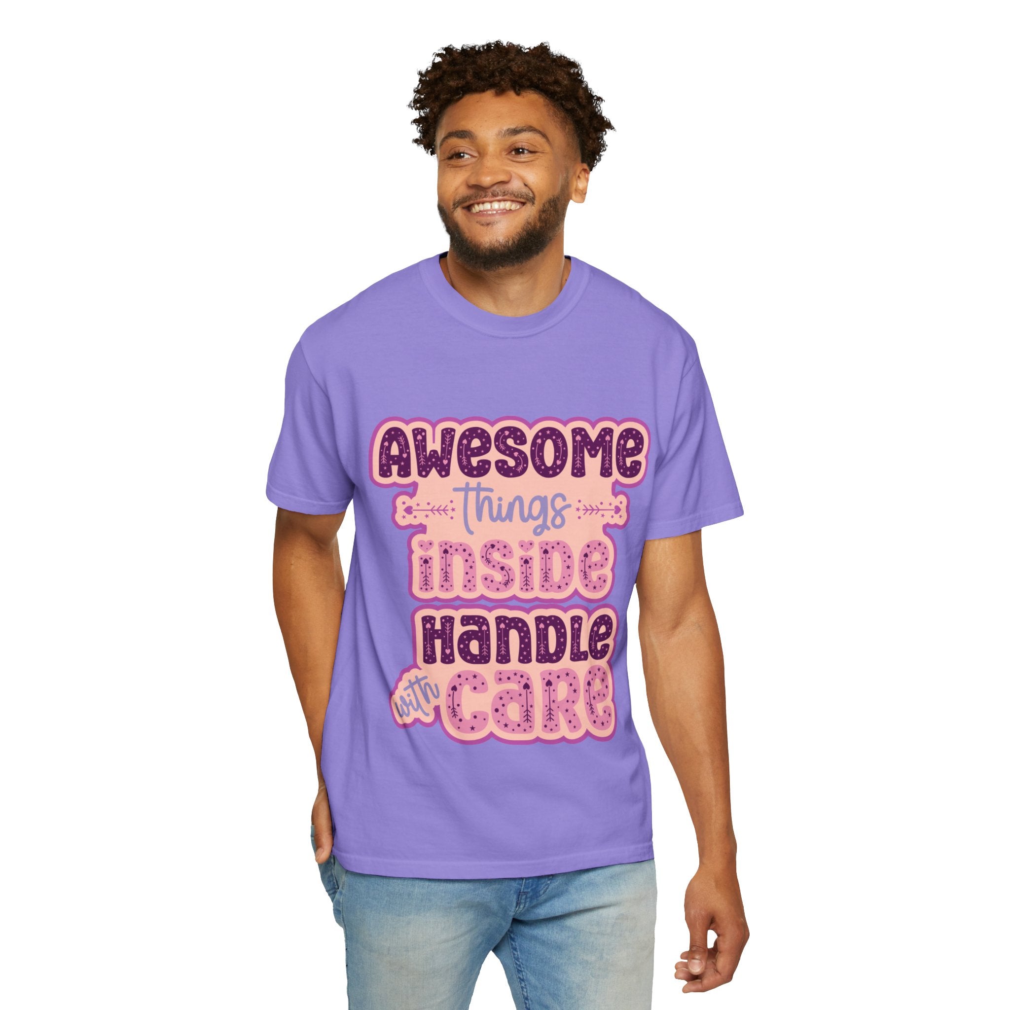 Retro "Awesome Things Inside, Handle With Care" T-Shirt