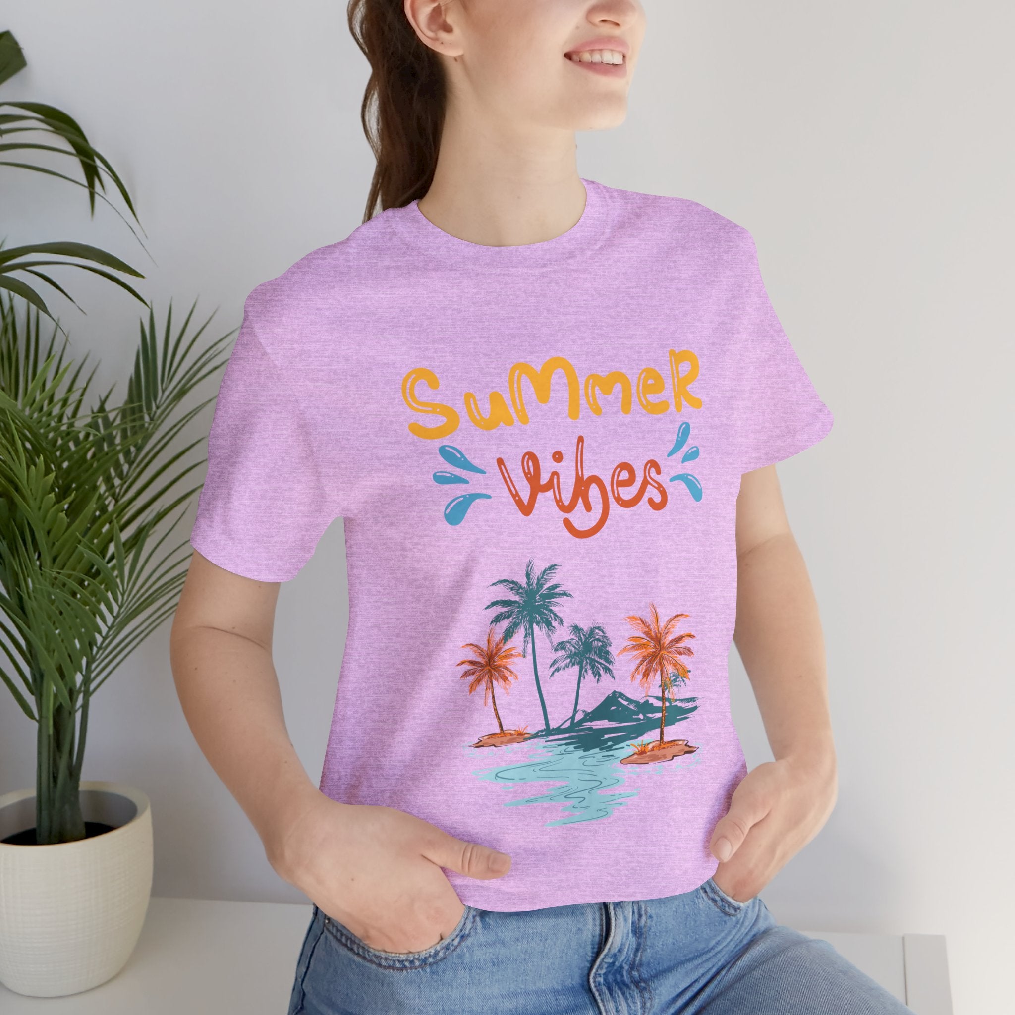 Hello Summer Tee – Pastel Beach Graphic T-Shirt