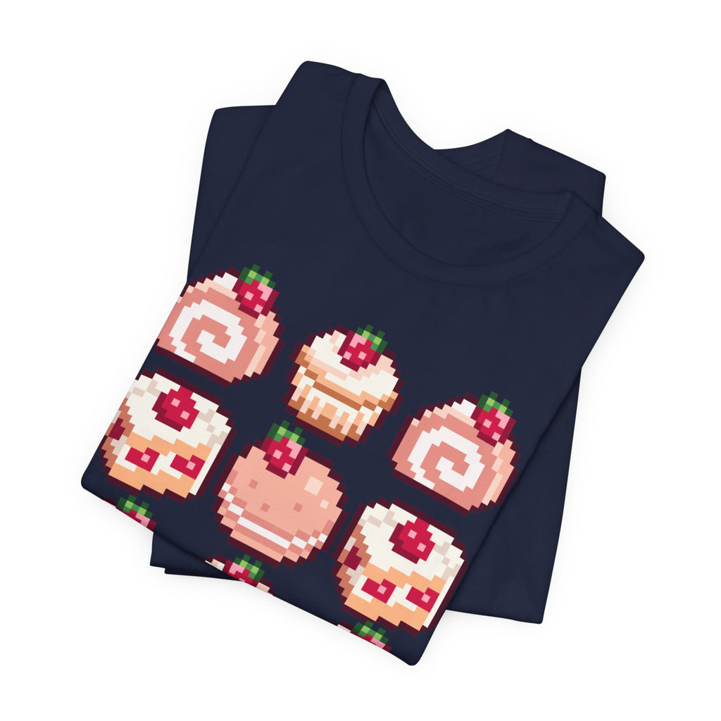 Kawaii Strawberry Pastry T-Shirt — Cute Pixel Dessert Tee