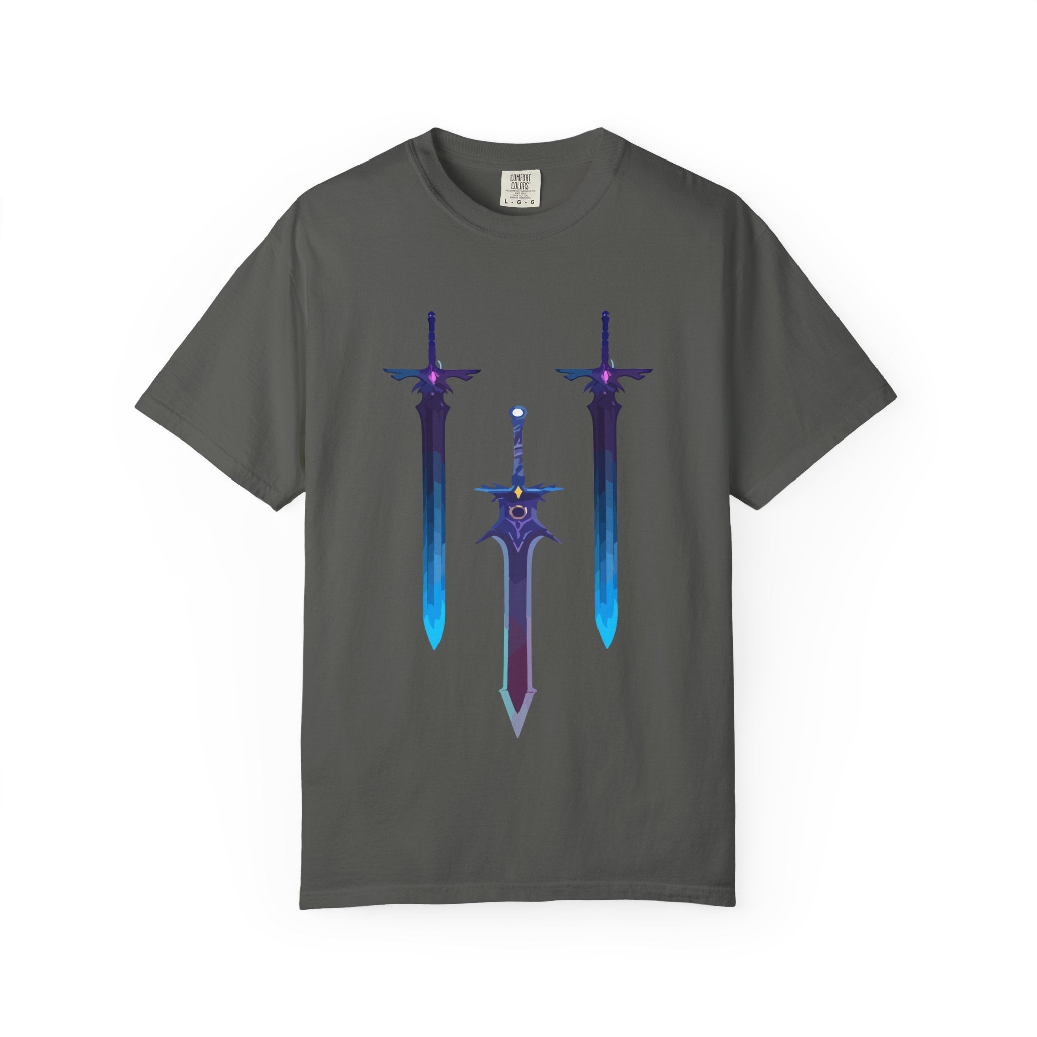 Magical Aura Swords Graphic Printed T-shirt — Pastel Fantasy Magical Swords