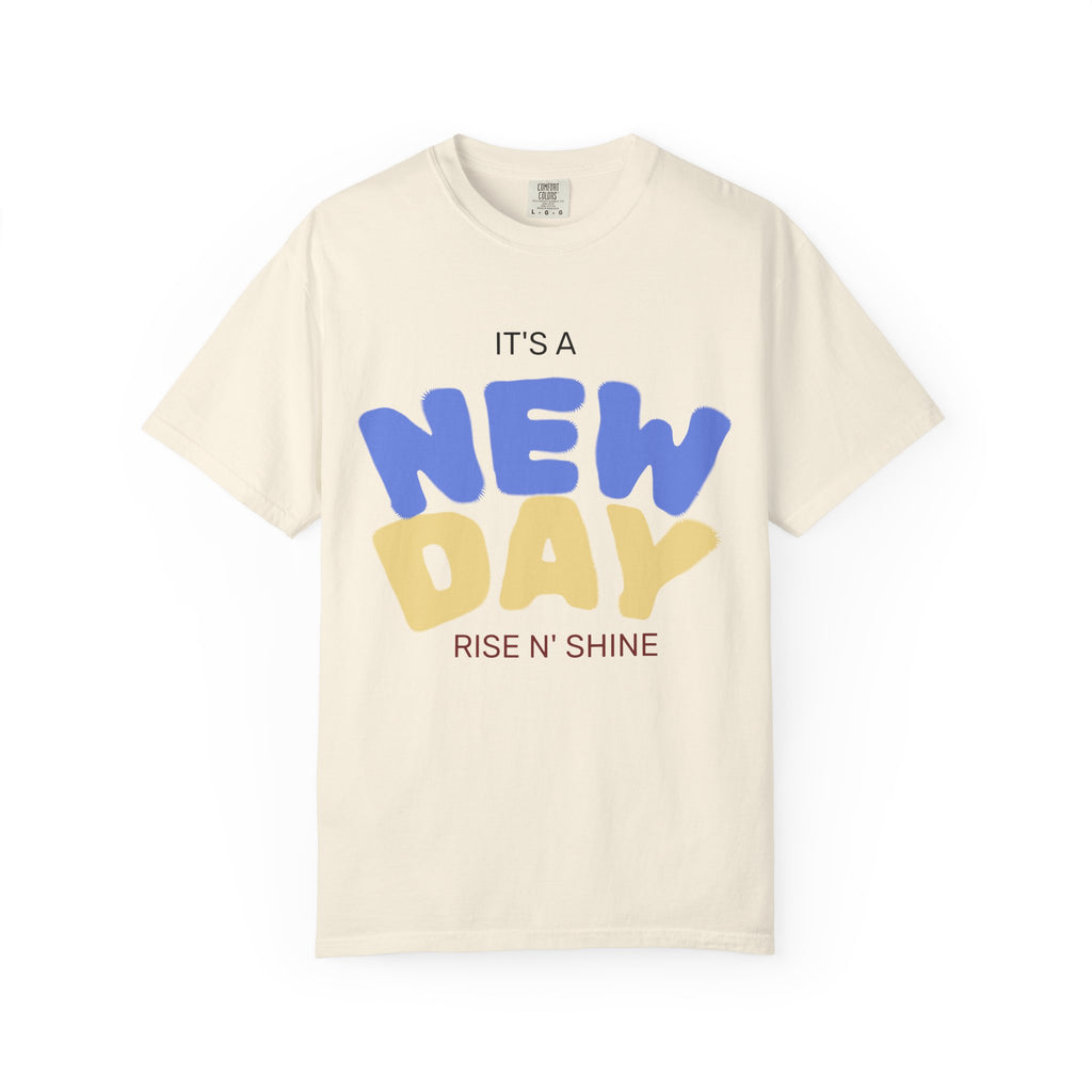 New Day "Rise N' Shine" T-Shirt — Happy and Dazzling Graphic Tee