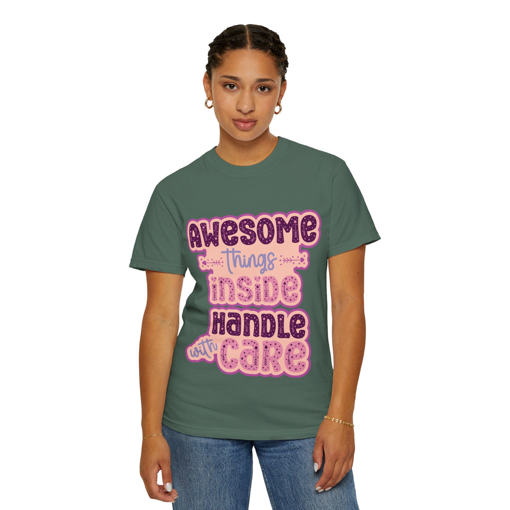 Retro "Awesome Things Inside, Handle With Care" T-Shirt