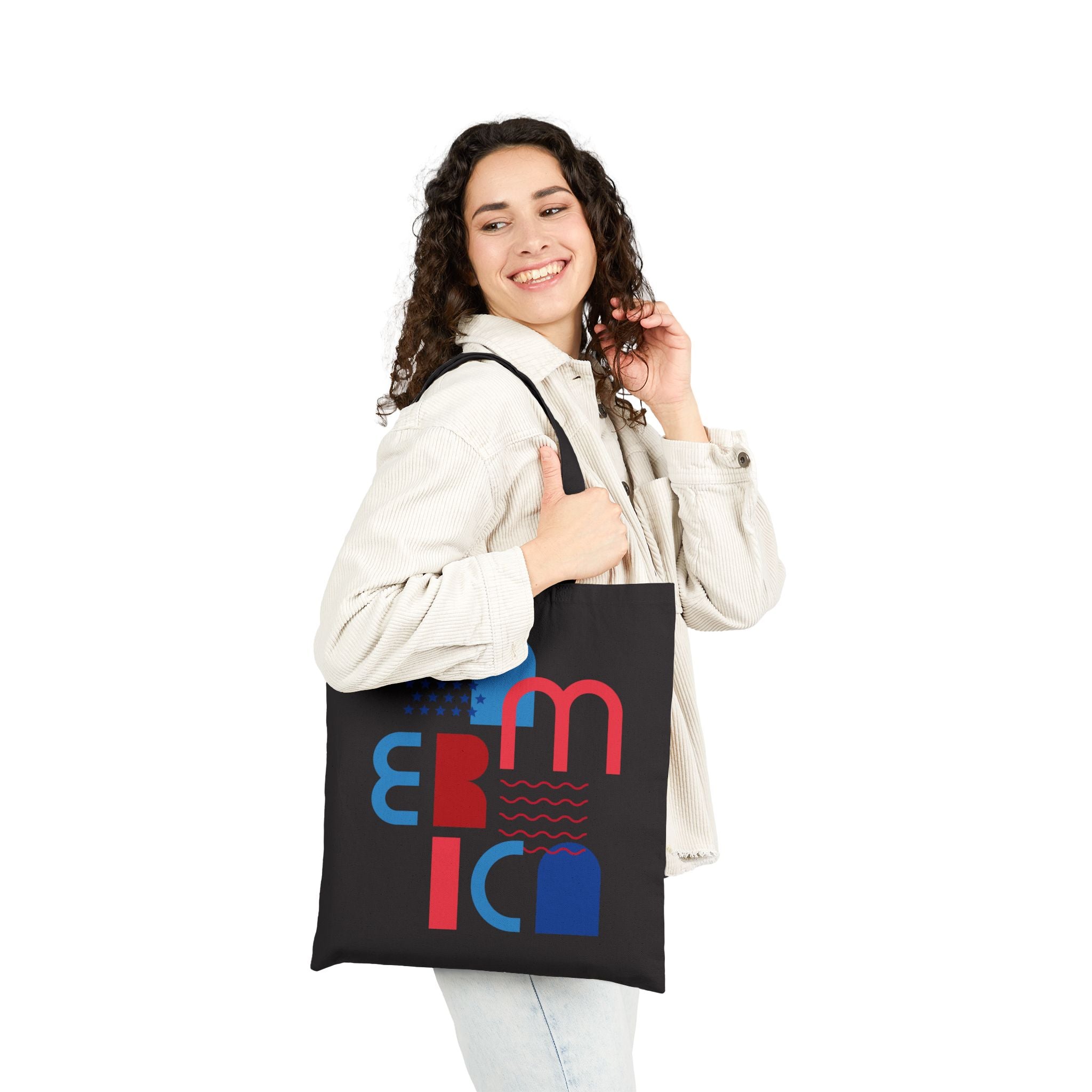 Cool American Vibes Cotton Canvas Tote Bag