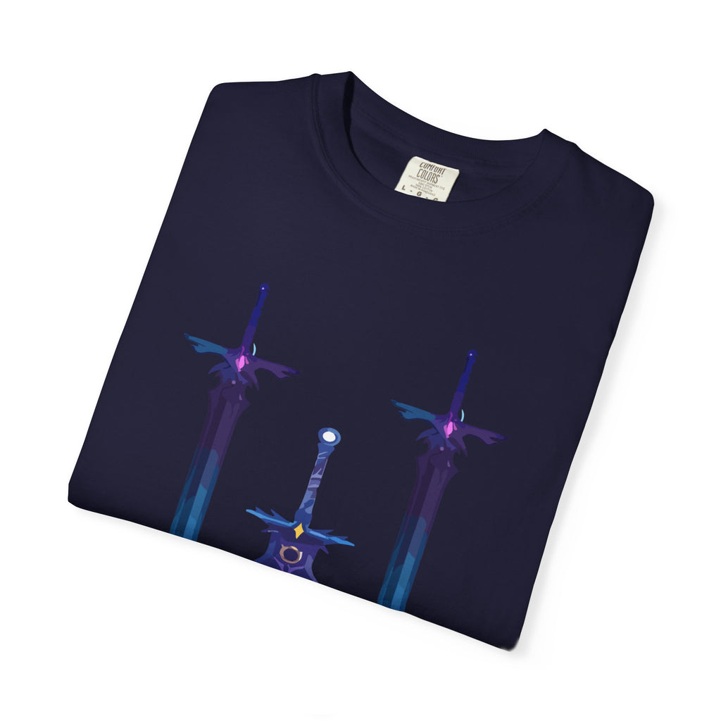 Magical Aura Swords Graphic Printed T-shirt — Pastel Fantasy Magical Swords