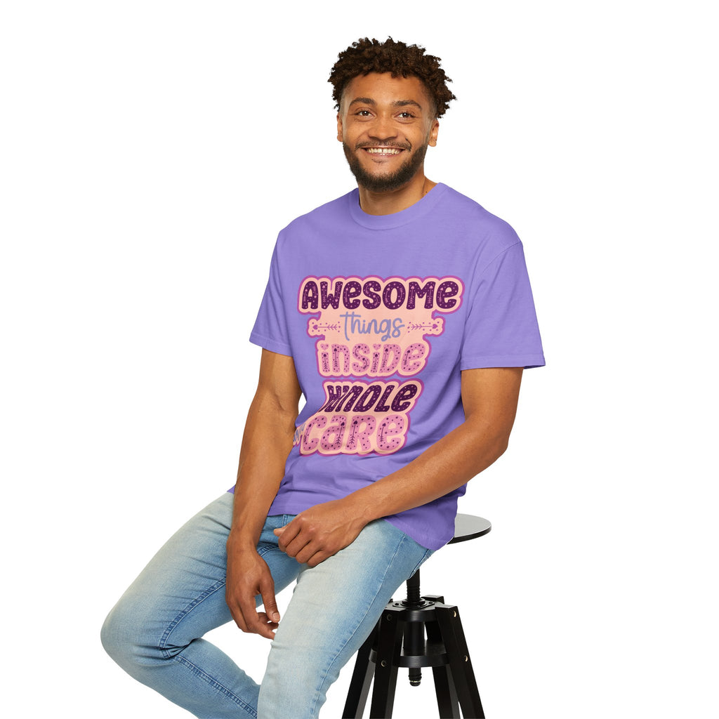 Retro "Awesome Things Inside, Handle With Care" T-Shirt