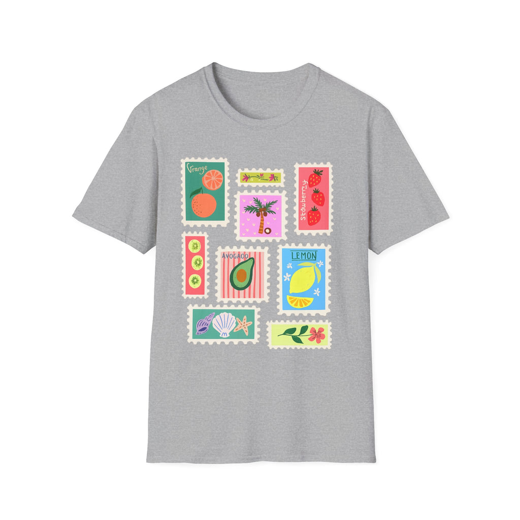Fruit Patch Graphic T-Shirt — Tropical Citrus & Avocado Art Tee
