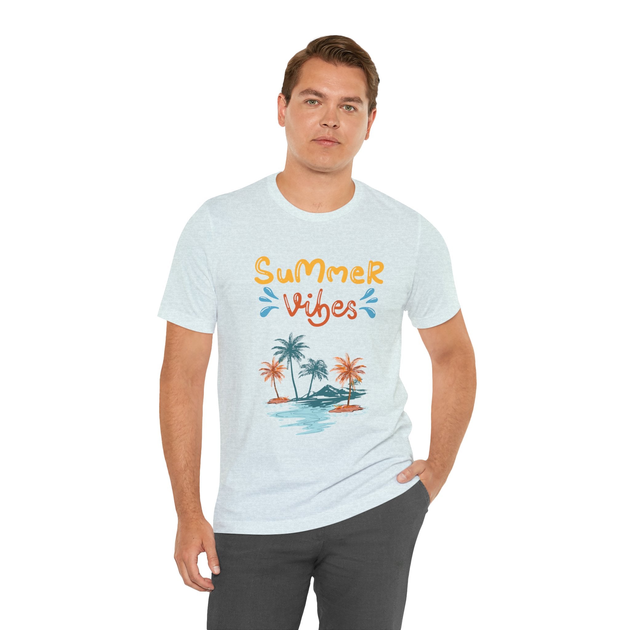 Hello Summer Tee – Pastel Beach Graphic T-Shirt