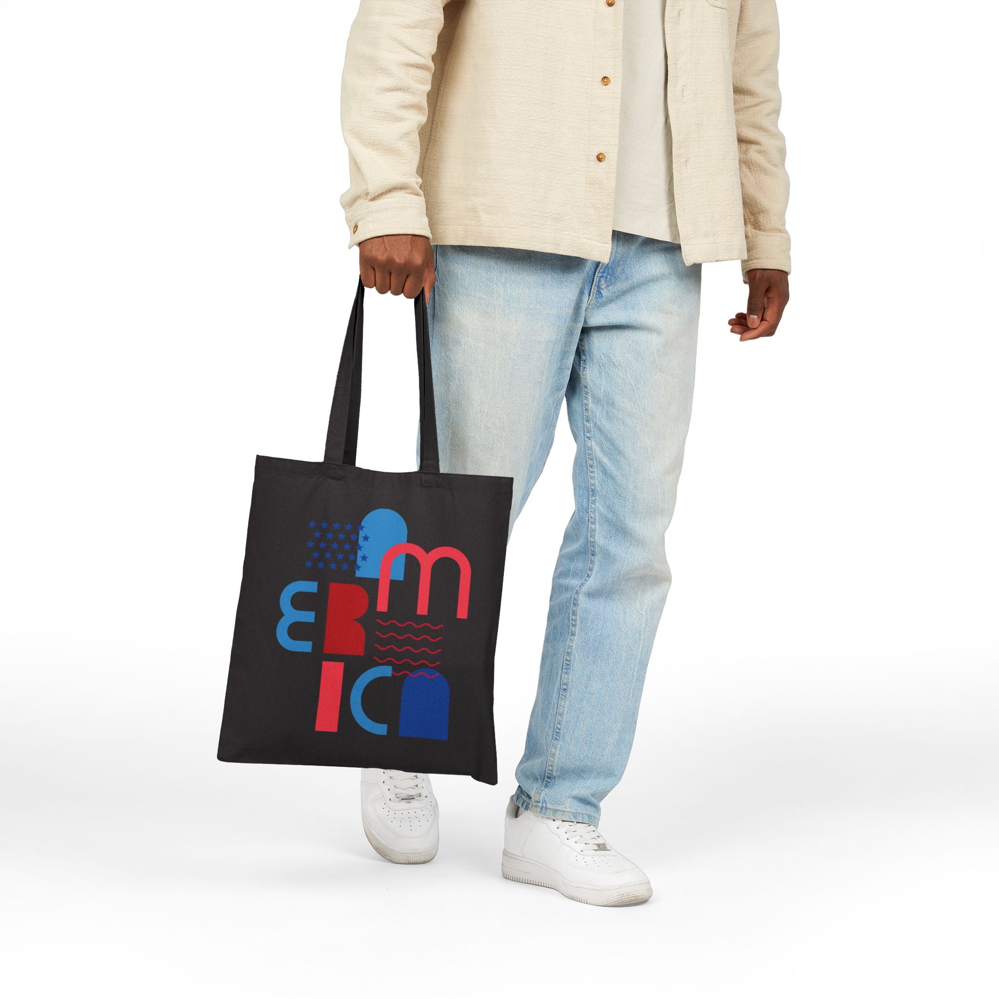 Cool American Vibes Cotton Canvas Tote Bag