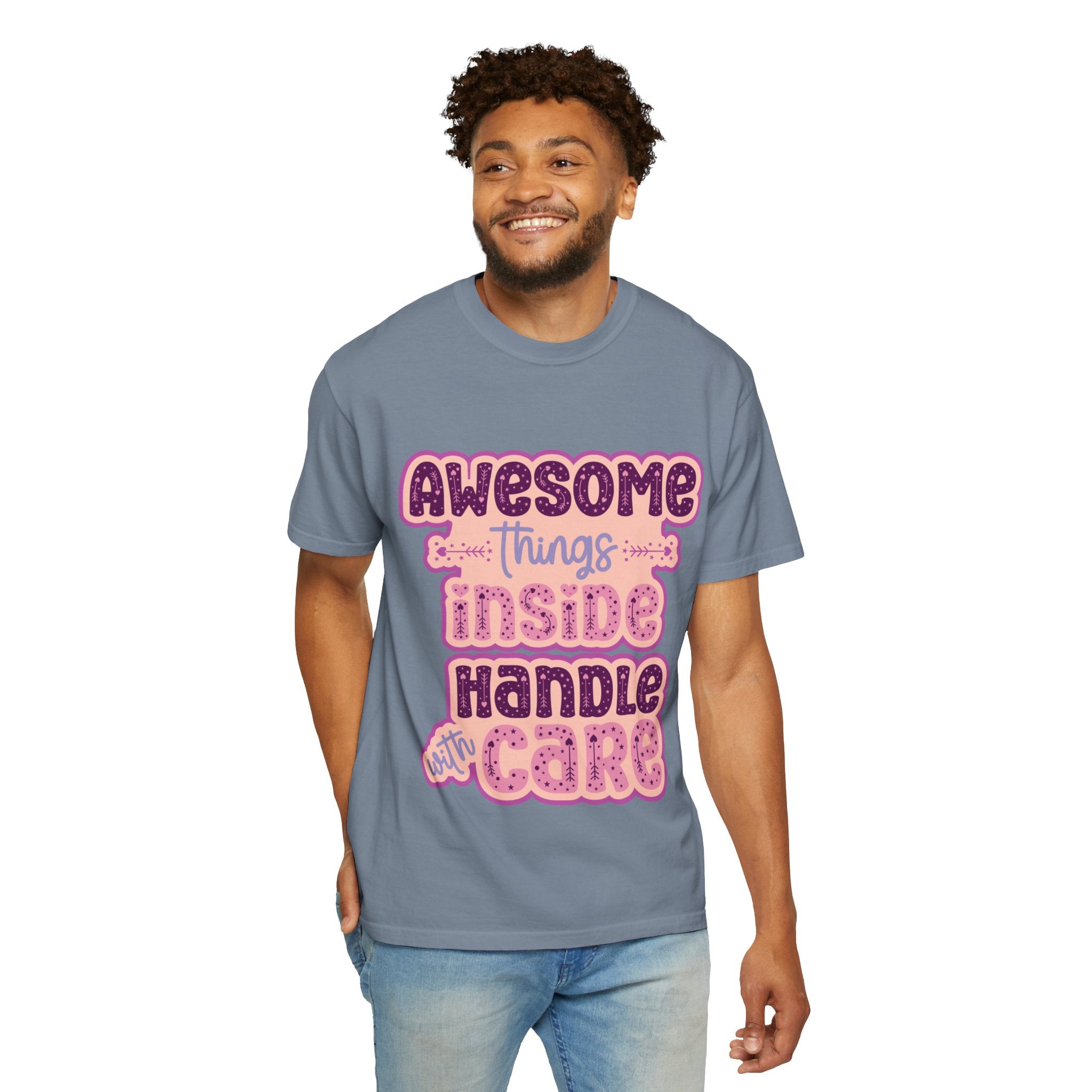 Retro "Awesome Things Inside, Handle With Care" T-Shirt