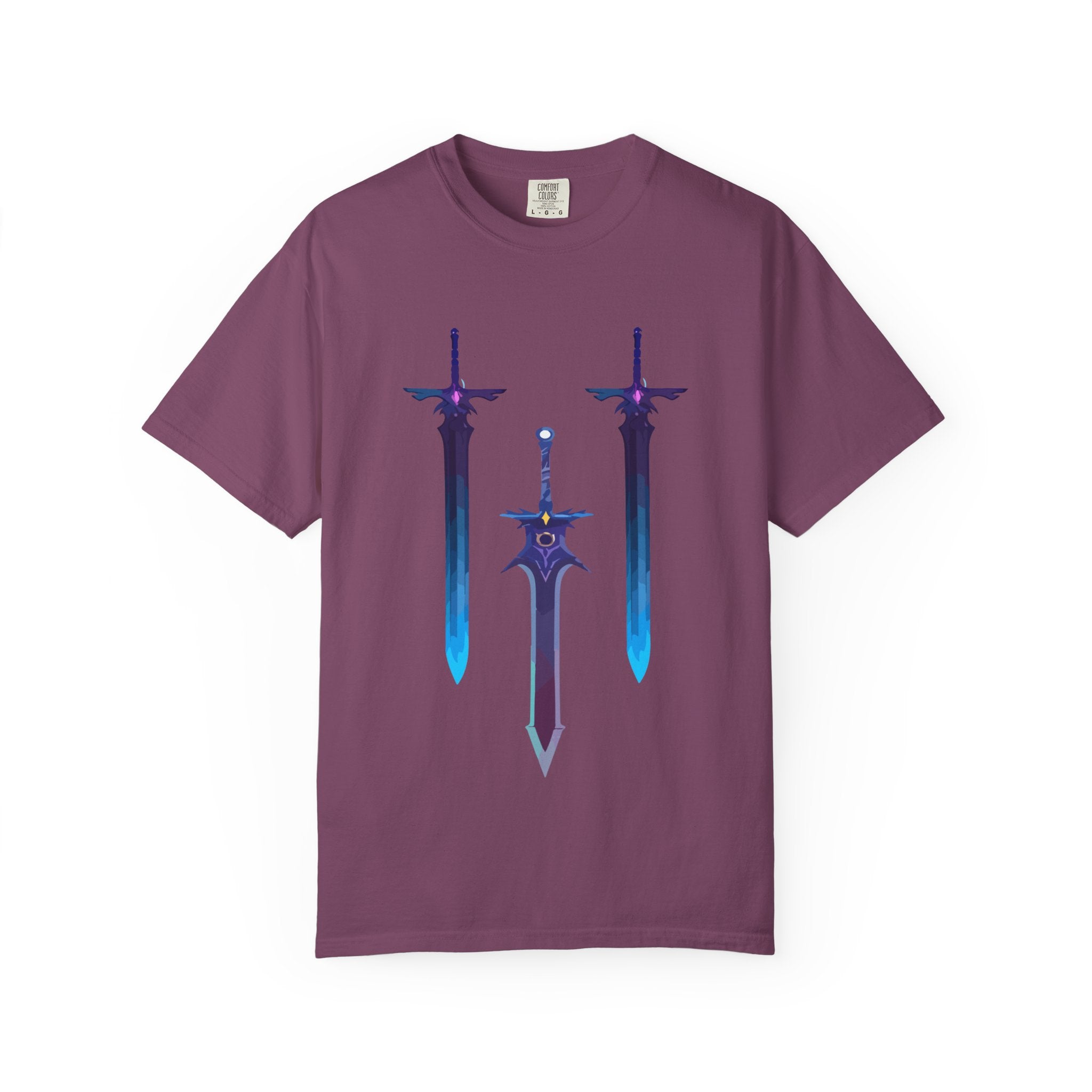 Magical Aura Swords Graphic Printed T-shirt — Pastel Fantasy Magical Swords