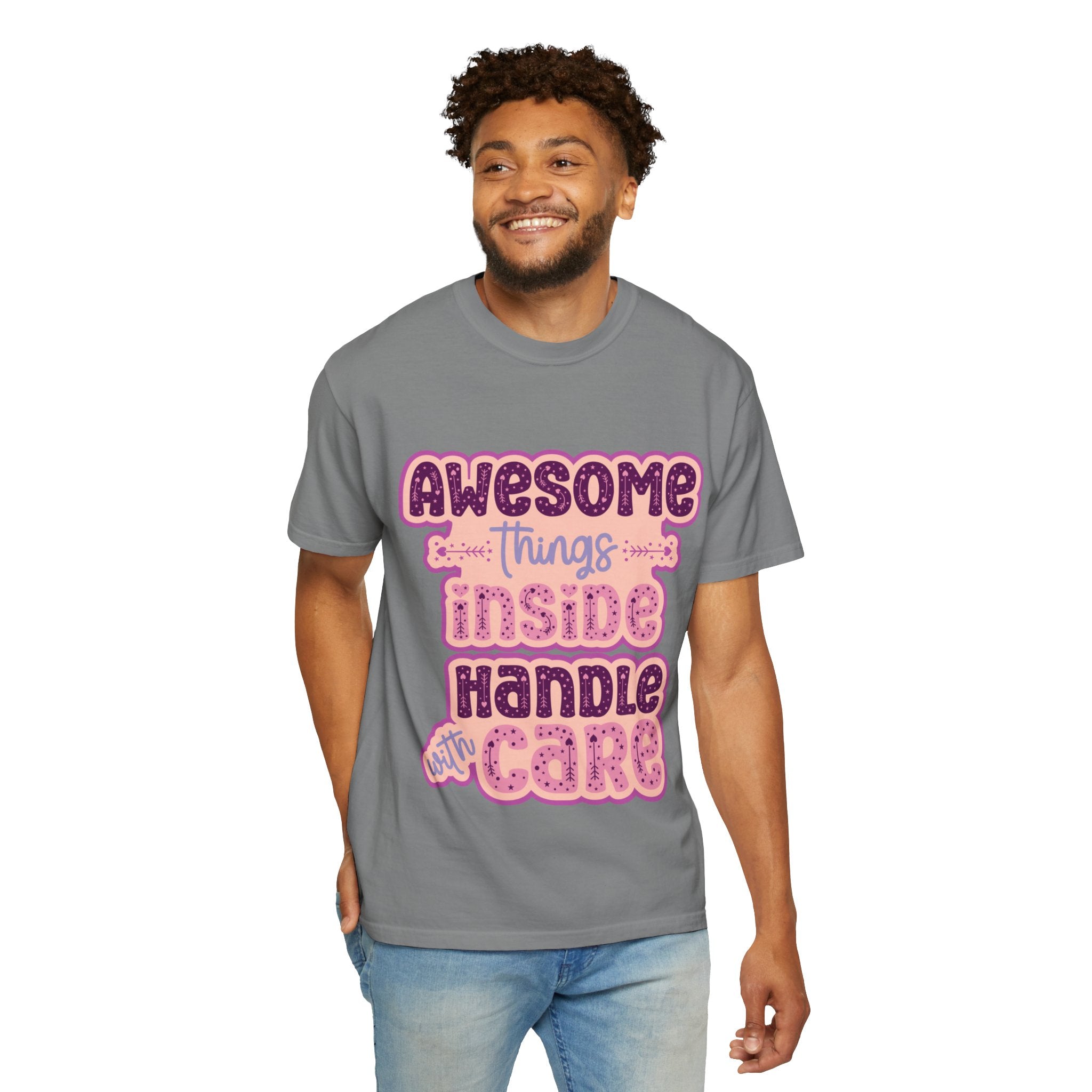 Retro "Awesome Things Inside, Handle With Care" T-Shirt