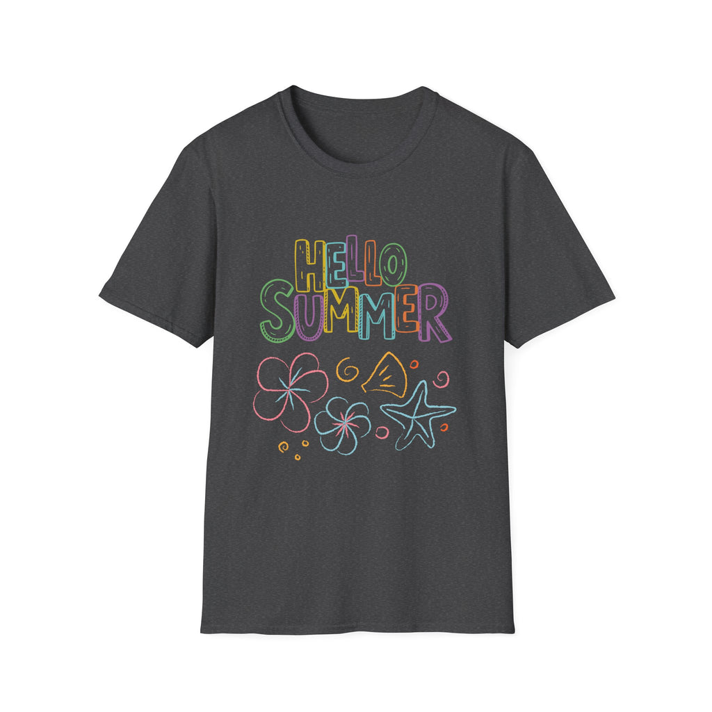 Hello Summer T-Shirt — Pastel Beach Vibes Graphic Tee