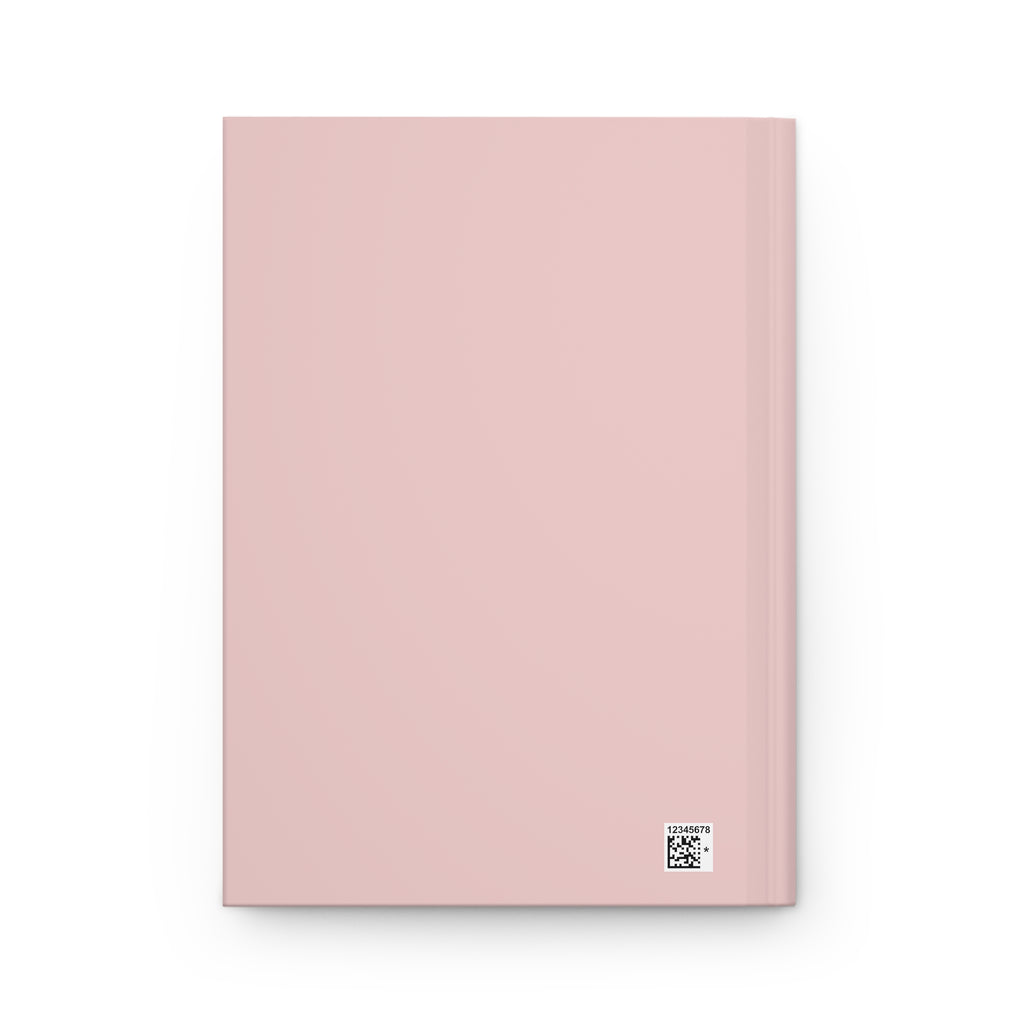 Ice Cream Cone Top Hardcover Journal — Cute Pink Dessert Notebook