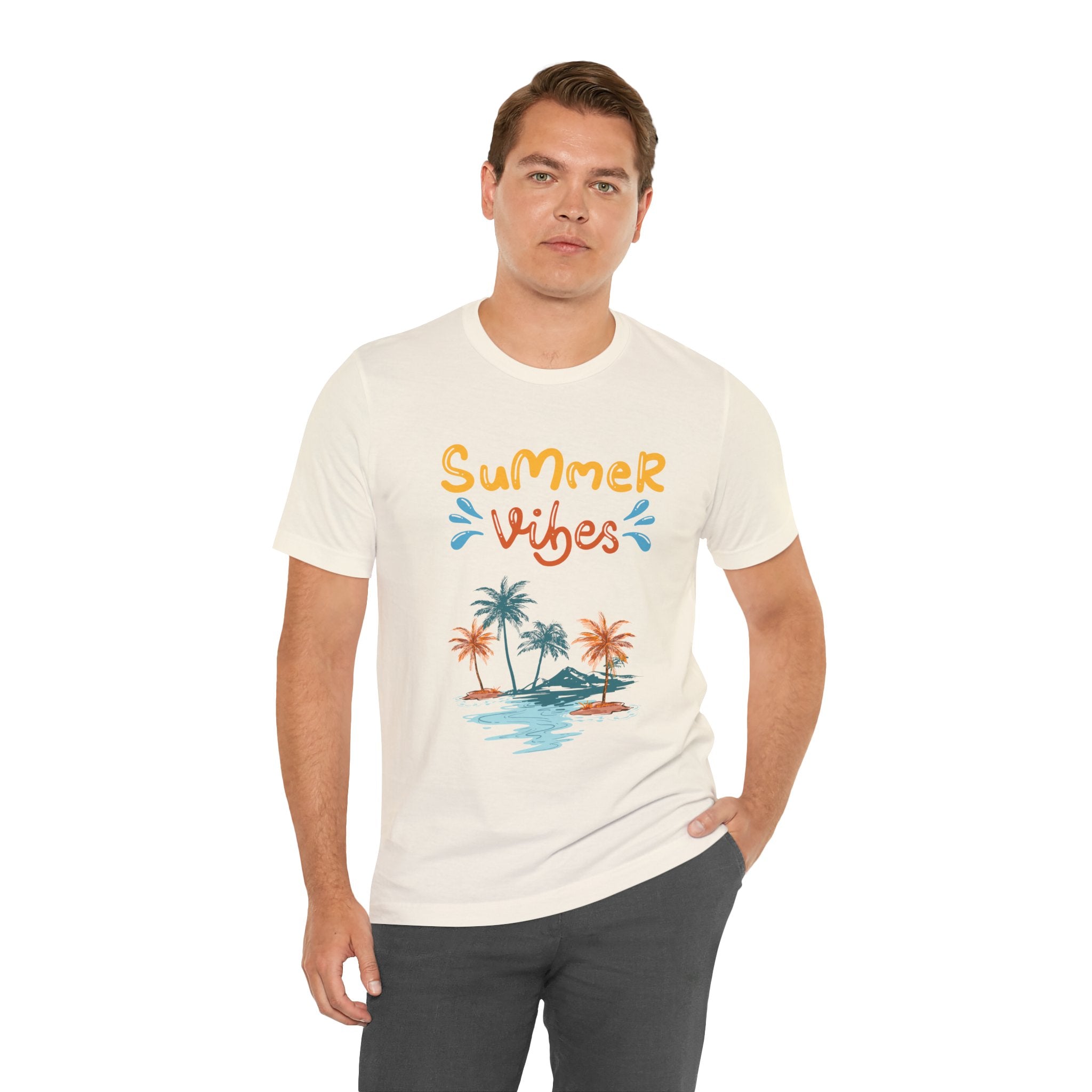 Hello Summer Tee – Pastel Beach Graphic T-Shirt