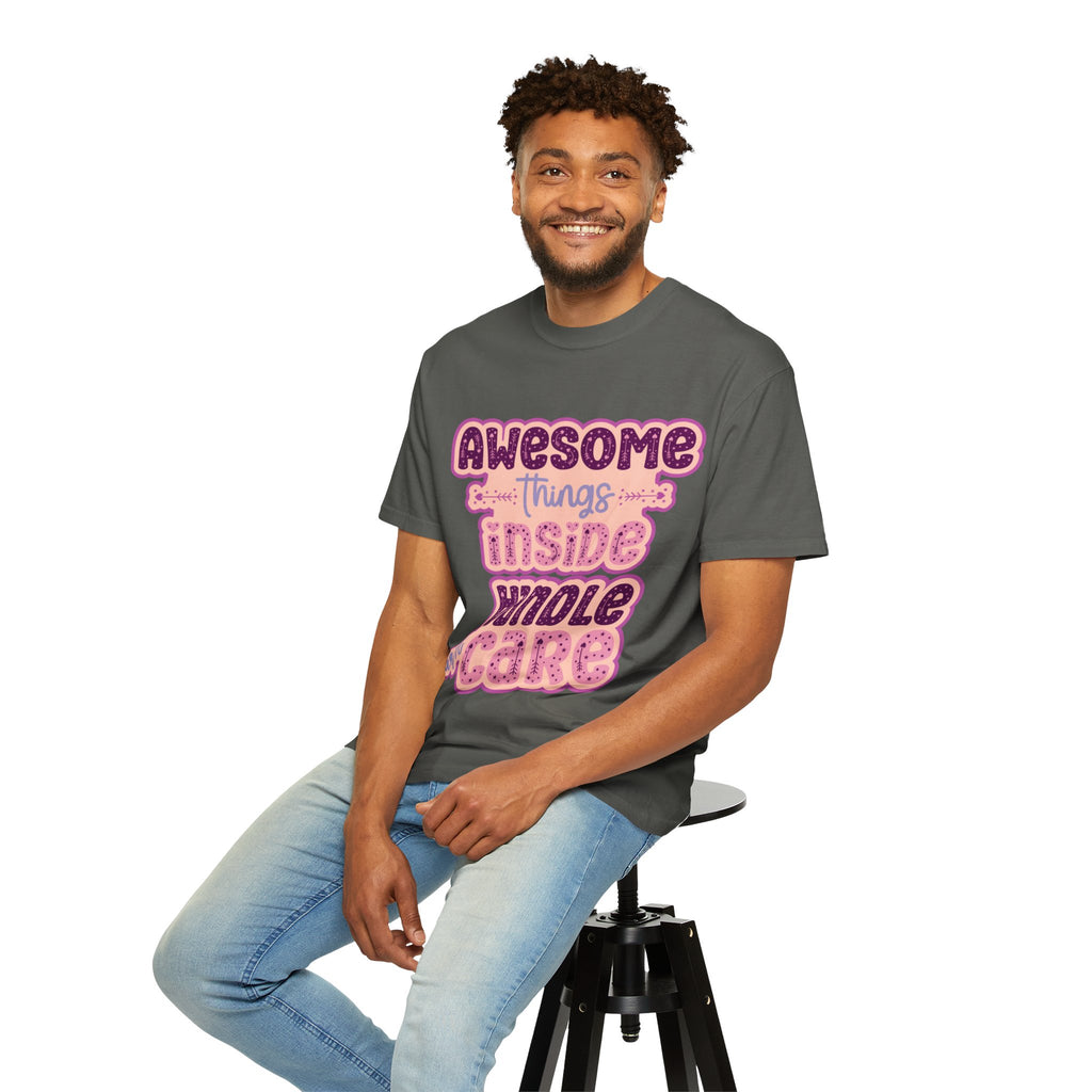 Retro "Awesome Things Inside, Handle With Care" T-Shirt