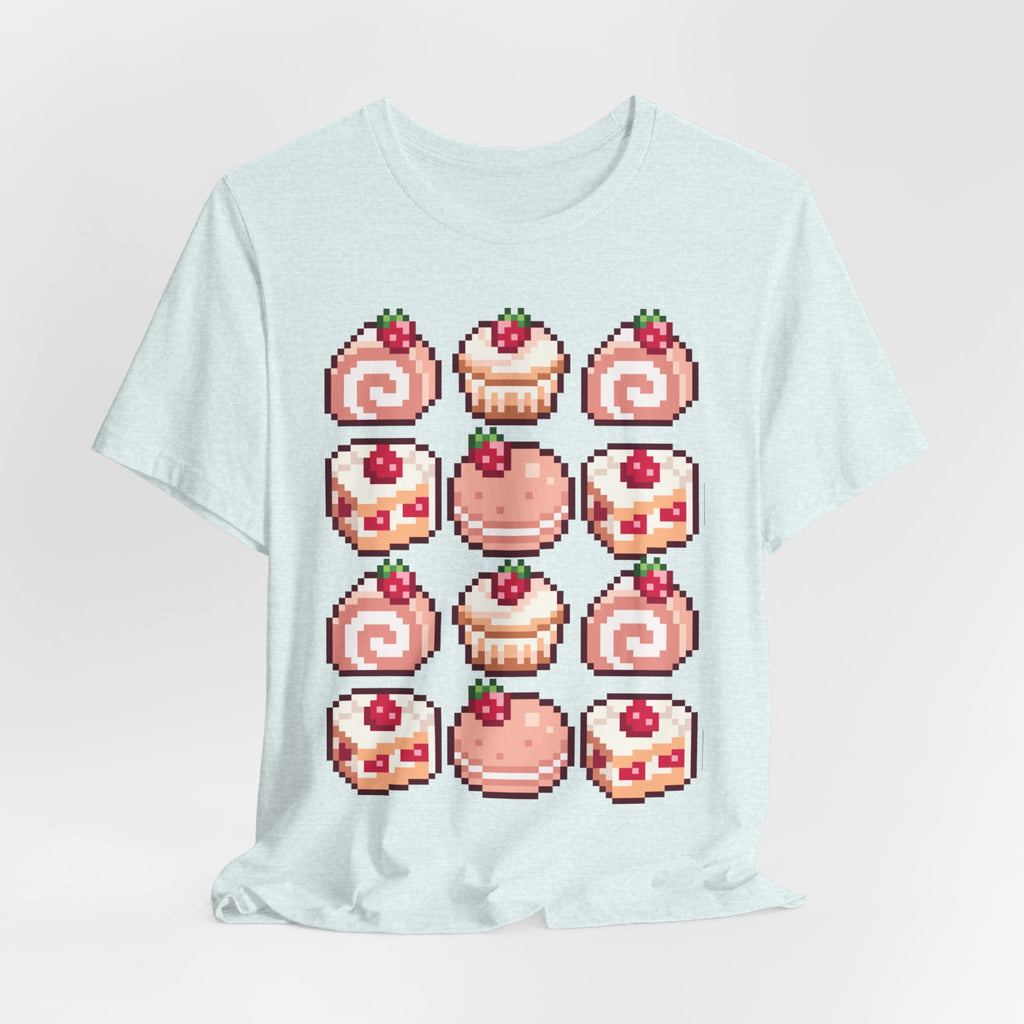 Kawaii Strawberry Pastry T-Shirt — Cute Pixel Dessert Tee