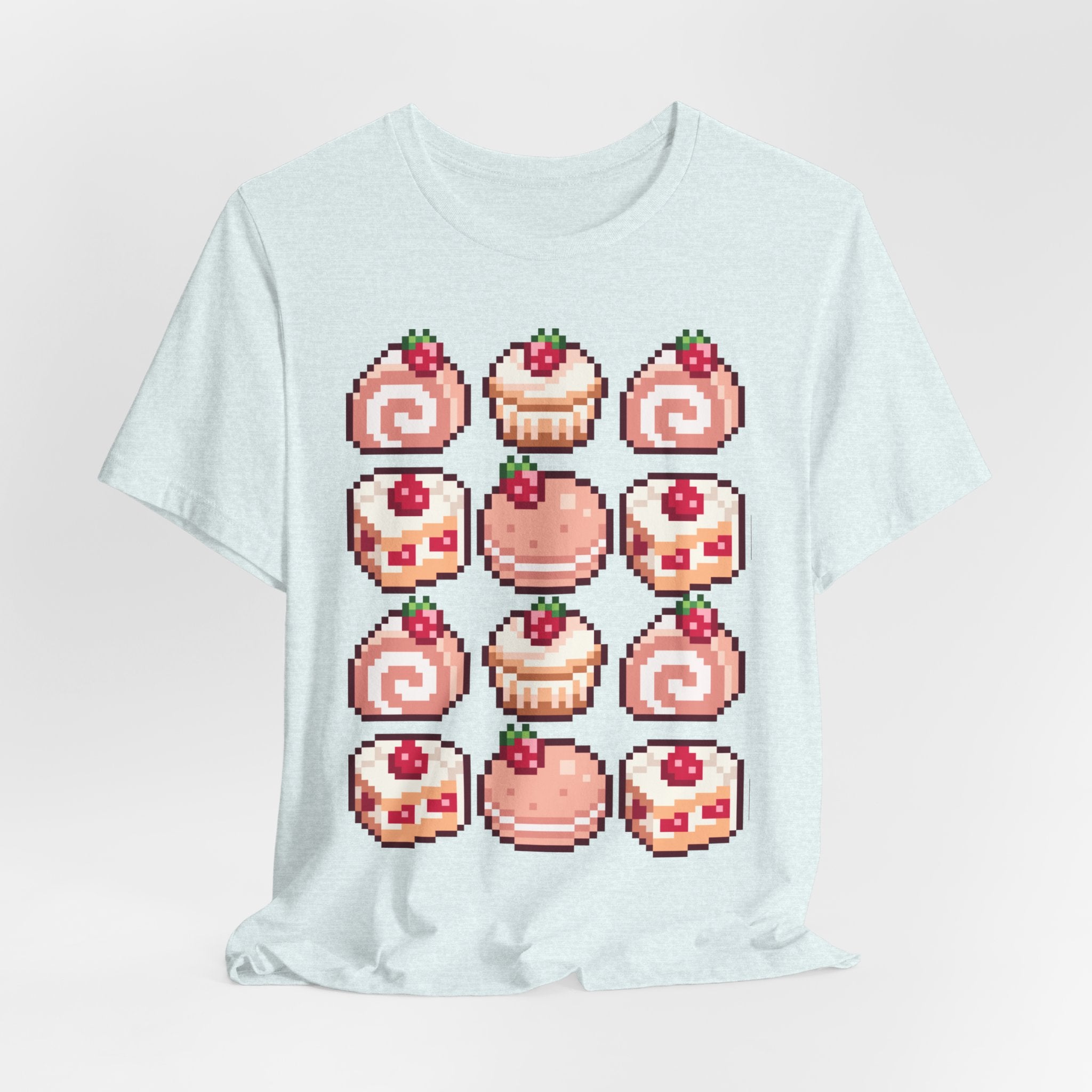 Kawaii Strawberry Pastry T-Shirt — Cute Pixel Dessert Tee