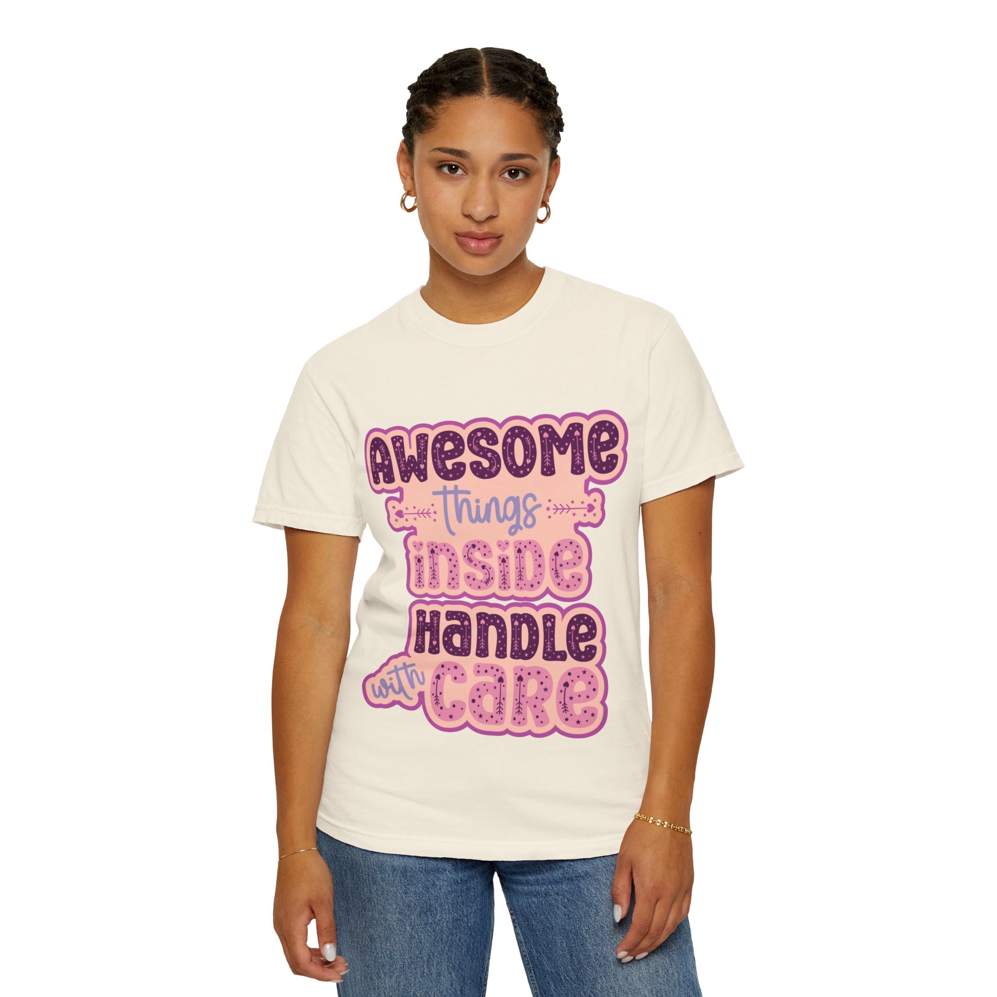 Retro "Awesome Things Inside, Handle With Care" T-Shirt