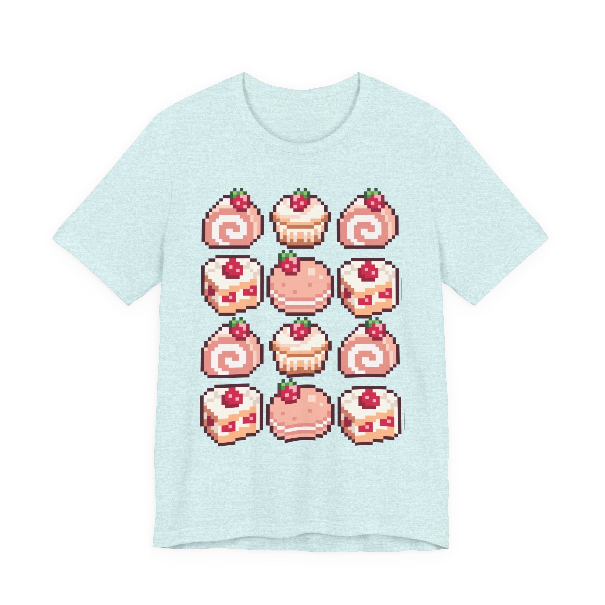 Kawaii Strawberry Pastry T-Shirt — Cute Pixel Dessert Tee