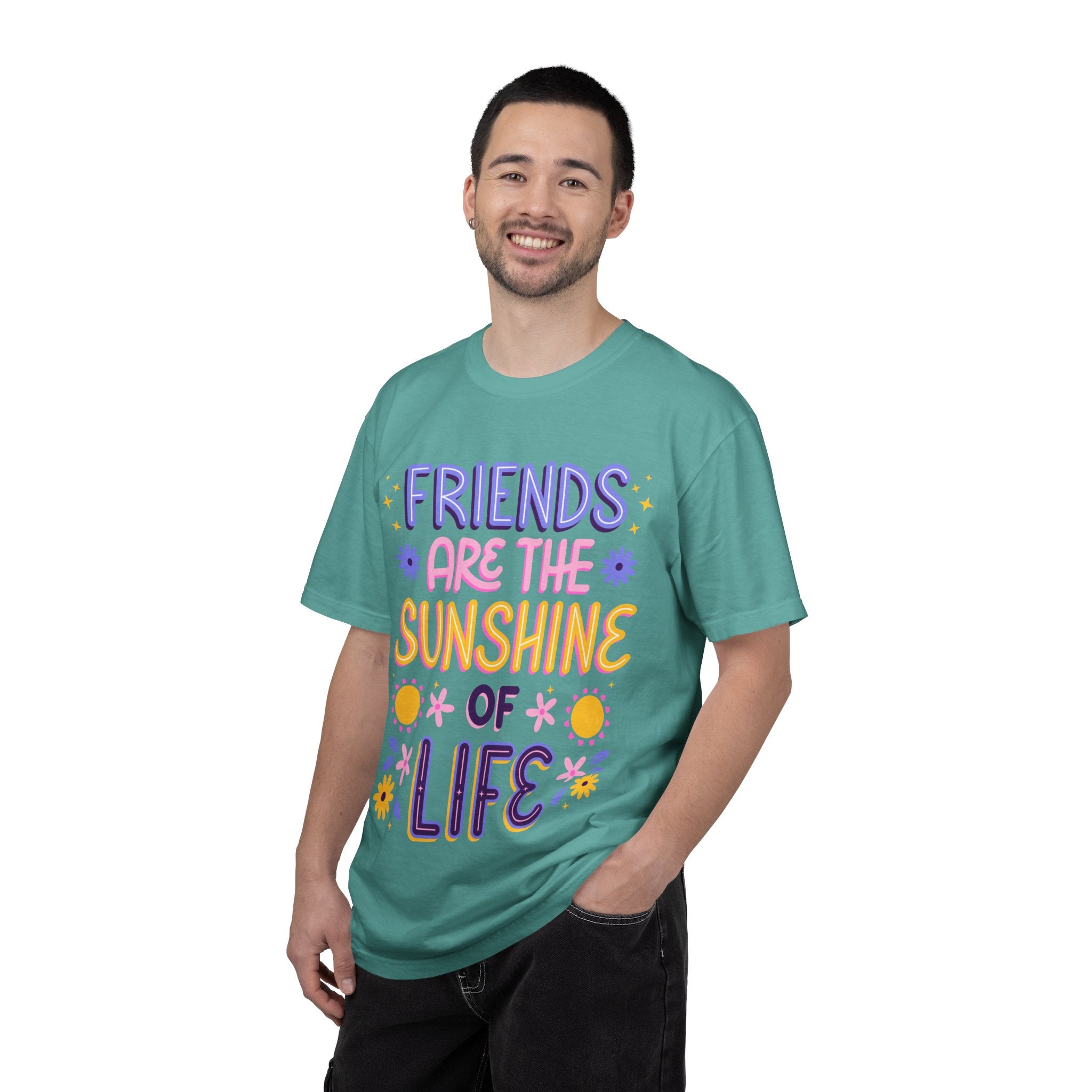 Friends Are the Sunshine of Life Text Printed UnisexT-Shirt