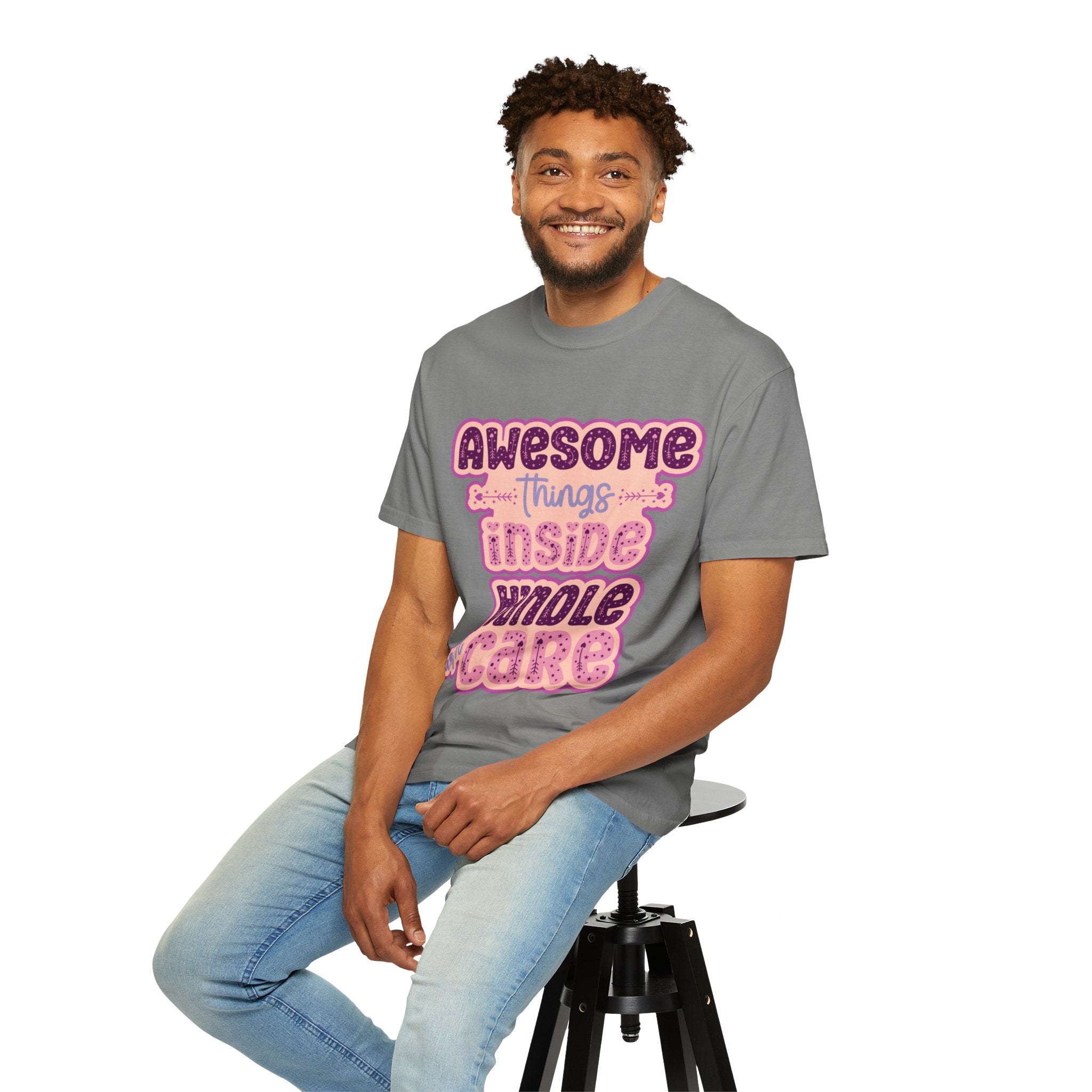 Retro "Awesome Things Inside, Handle With Care" T-Shirt
