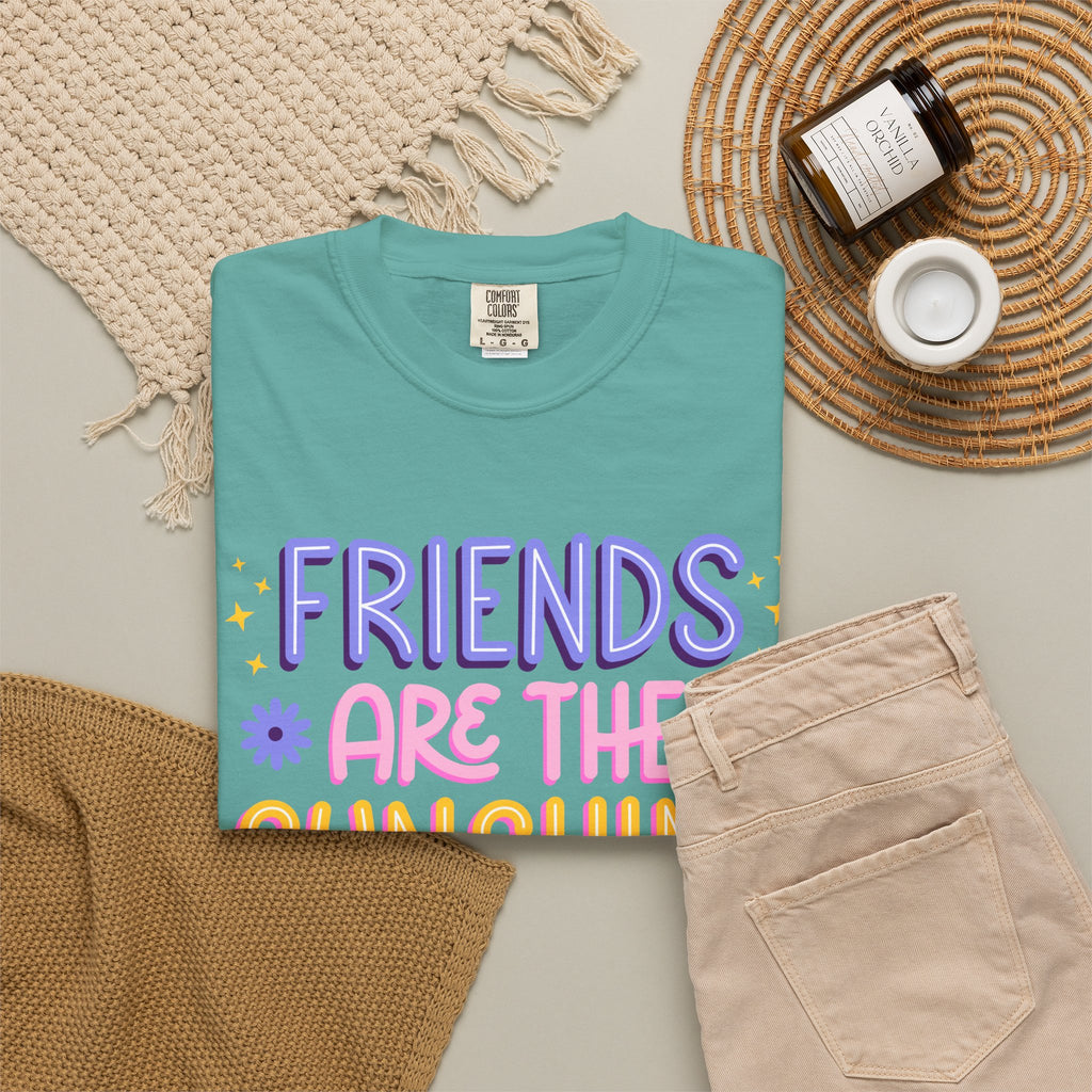 Friends Are the Sunshine of Life Text Printed UnisexT-Shirt
