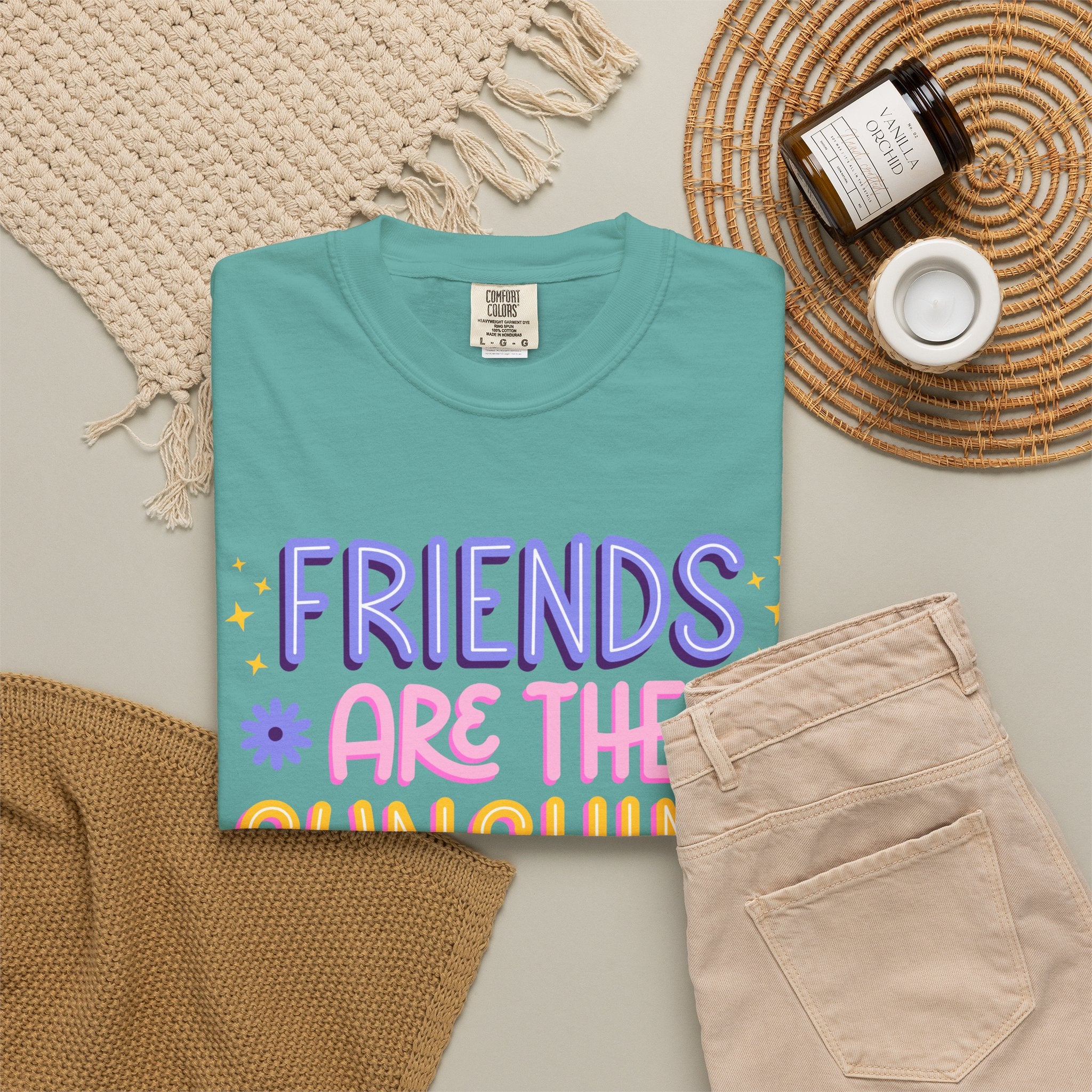 Friends Are the Sunshine of Life Text Printed UnisexT-Shirt