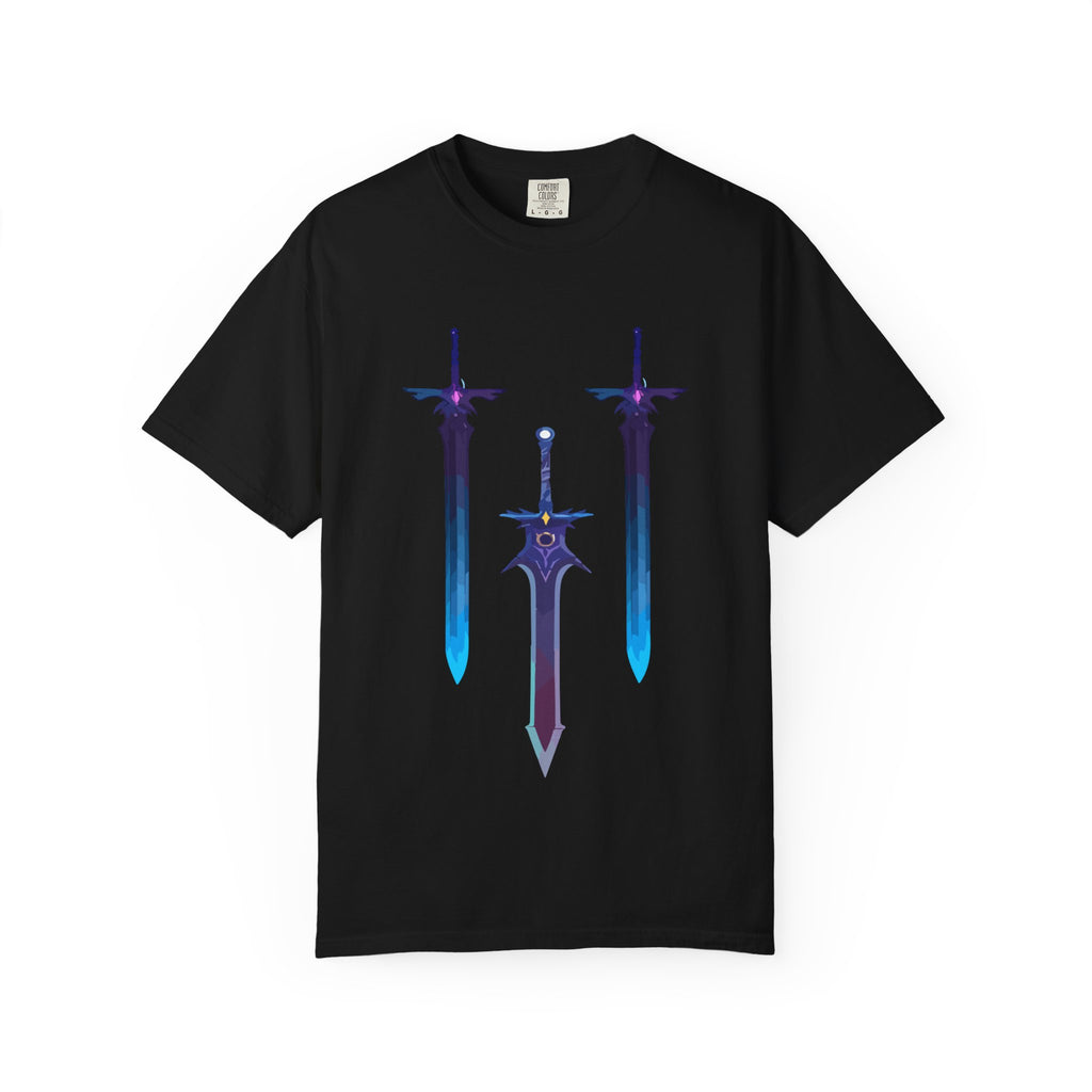 Magical Aura Swords Graphic Printed T-shirt — Pastel Fantasy Magical Swords