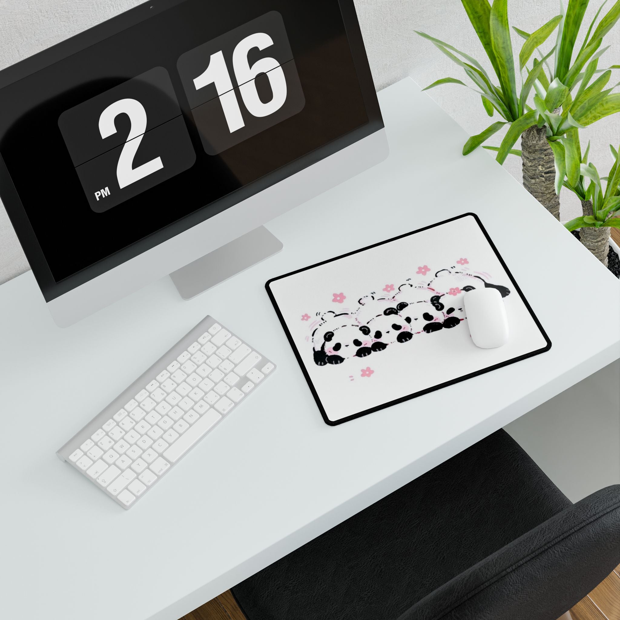 Sleeping Panda Desk Mat — Sakura Baby Pandas Keyboard Mouse Pad