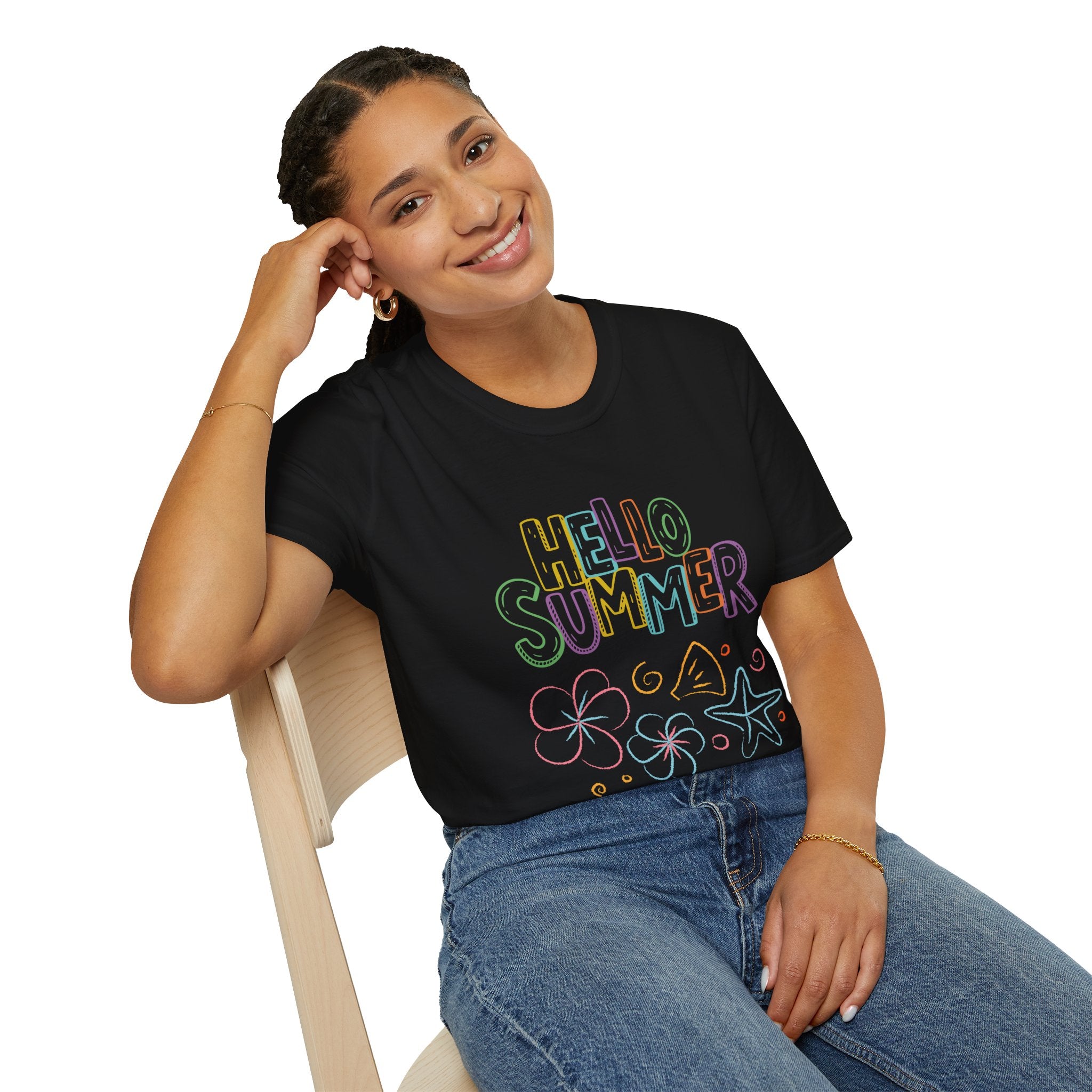 Hello Summer T-Shirt — Pastel Beach Vibes Graphic Tee