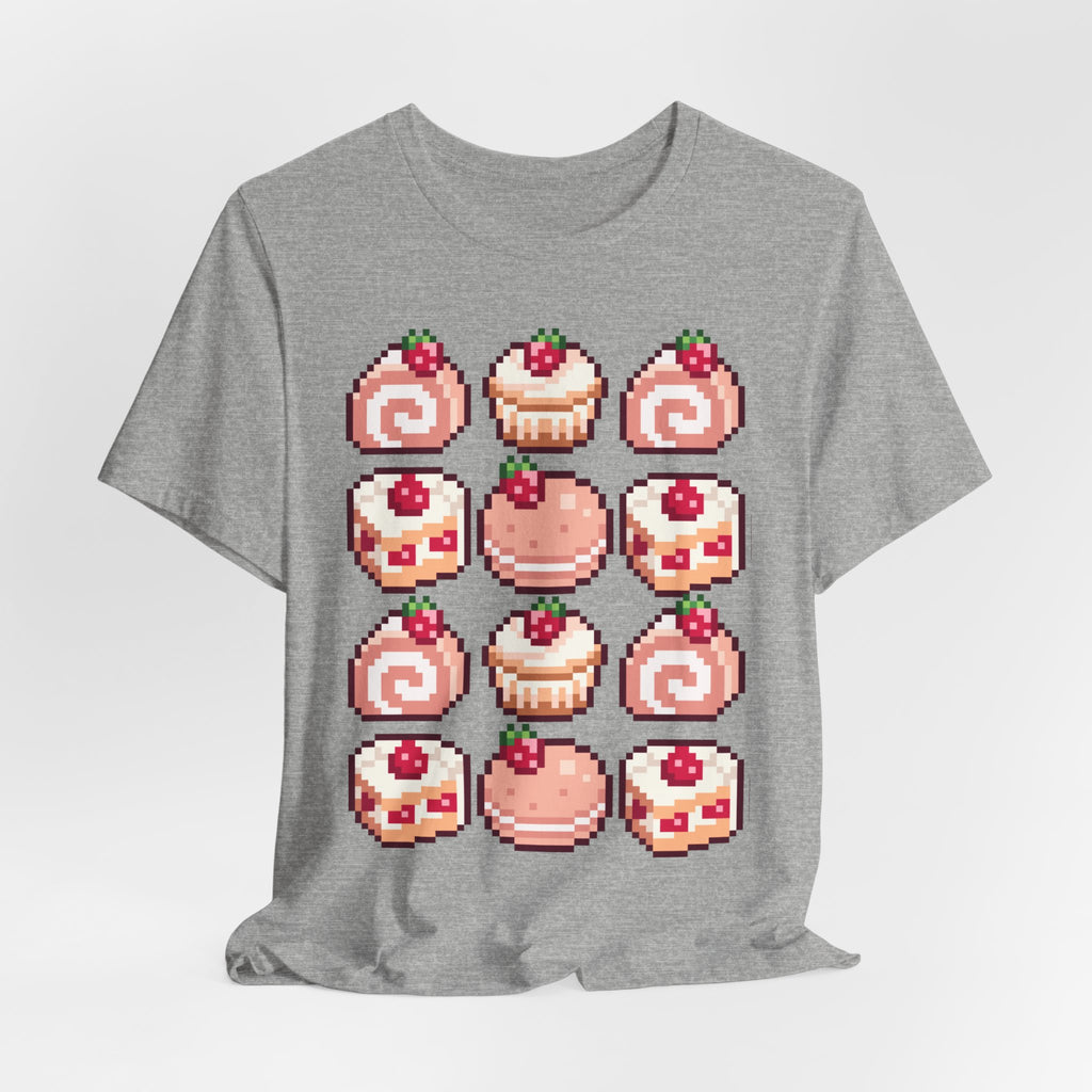 Kawaii Strawberry Pastry T-Shirt — Cute Pixel Dessert Tee