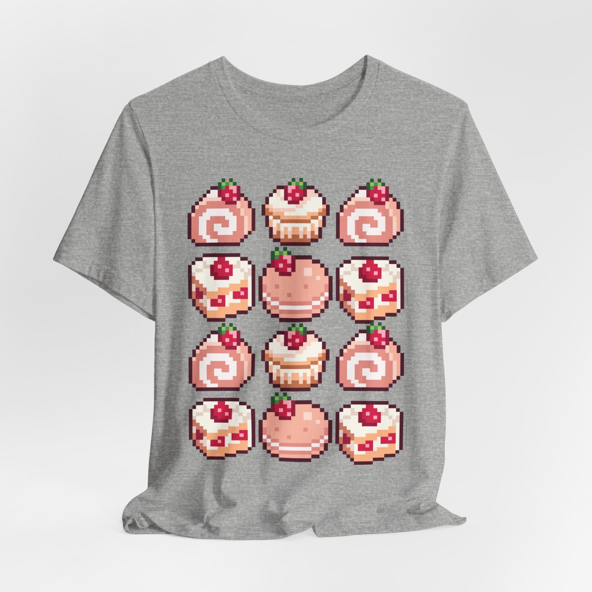 Kawaii Strawberry Pastry T-Shirt — Cute Pixel Dessert Tee