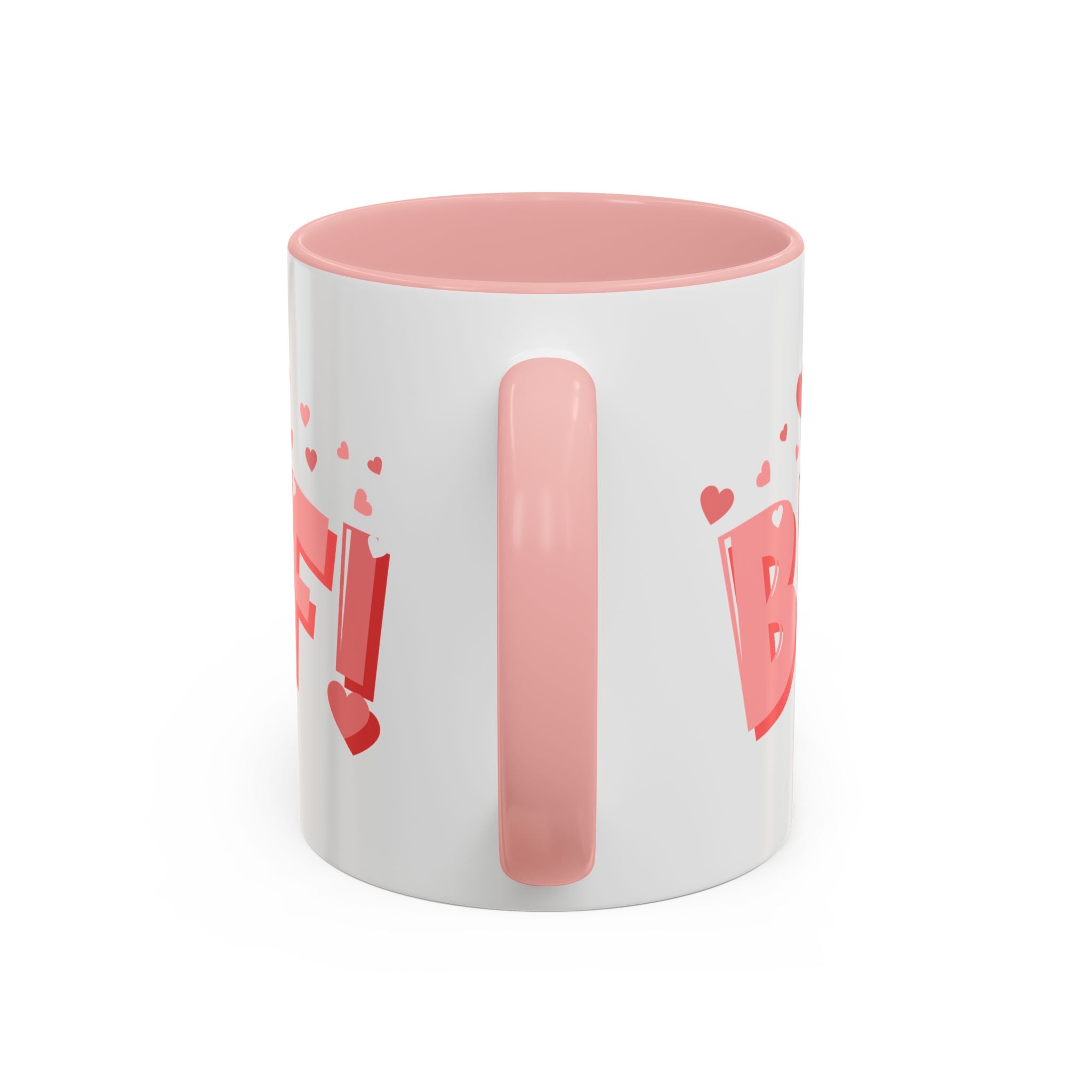 BFF! Pink Accent Coffee Mug — Best Friend Valentine Gift (11/15oz)